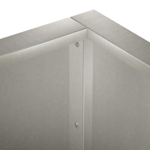 Τοίχος Στήριξης 50 x 50 x 50 cm Ανοξείδωτο Ατσάλι Ασημί