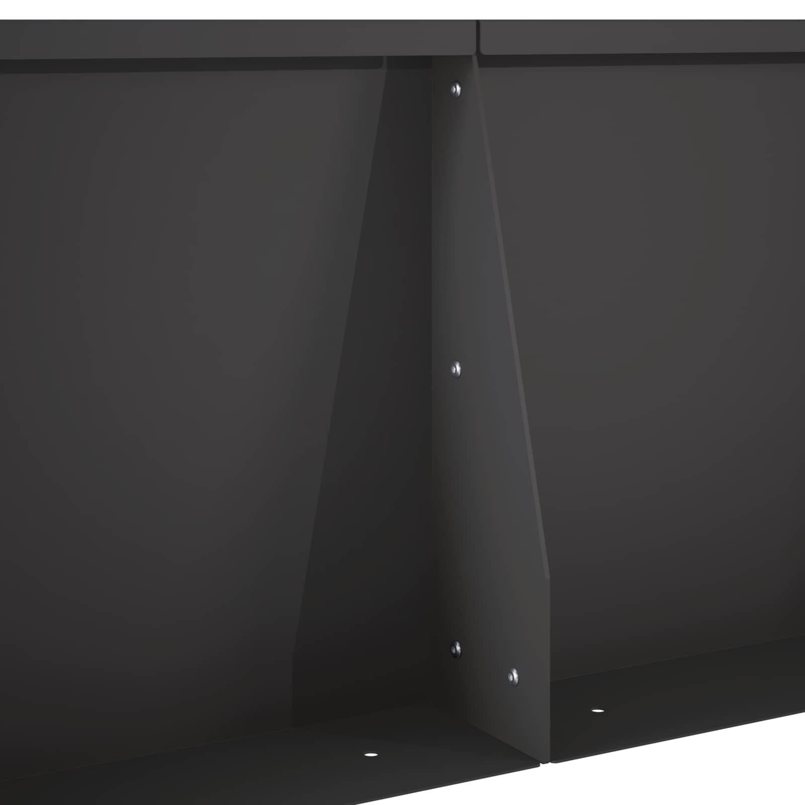 Τοίχος Στήριξης 2 τμχ. 40 x 12 x 30 εκ. Ατσάλι Μαύρο