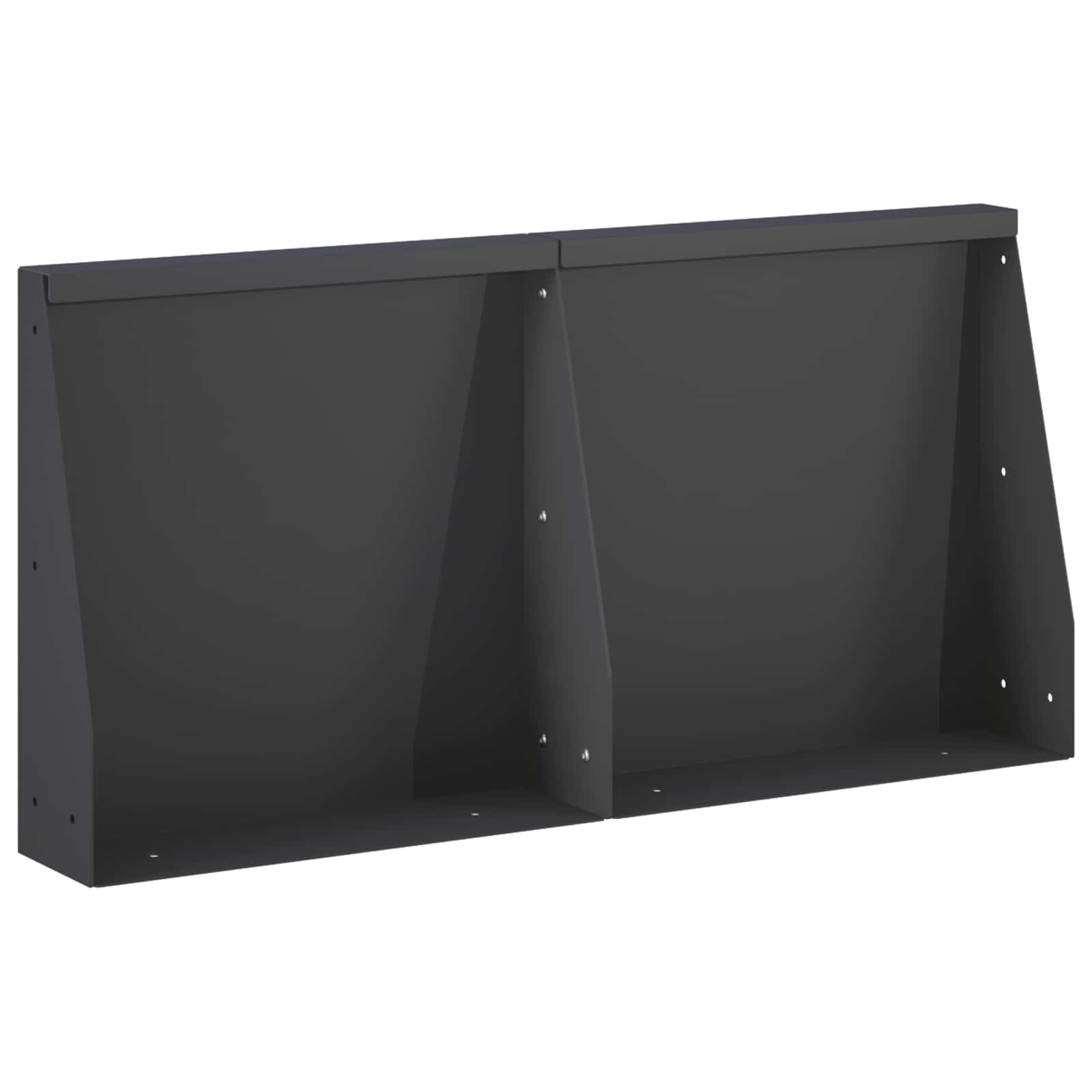Τοίχος Στήριξης 2 τμχ. 40 x 12 x 30 εκ. Ατσάλι Μαύρο