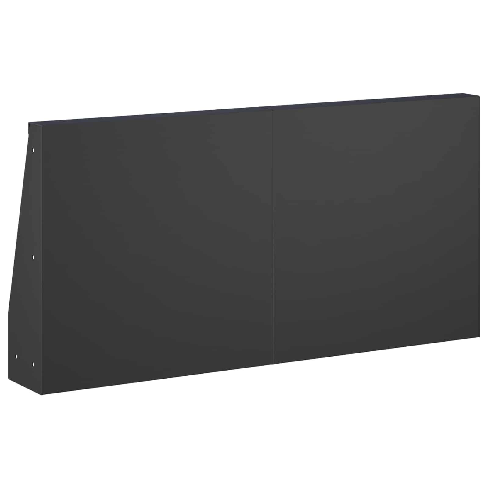 Τοίχος Στήριξης 2 τμχ. 40 x 12 x 30 εκ. Ατσάλι Μαύρο