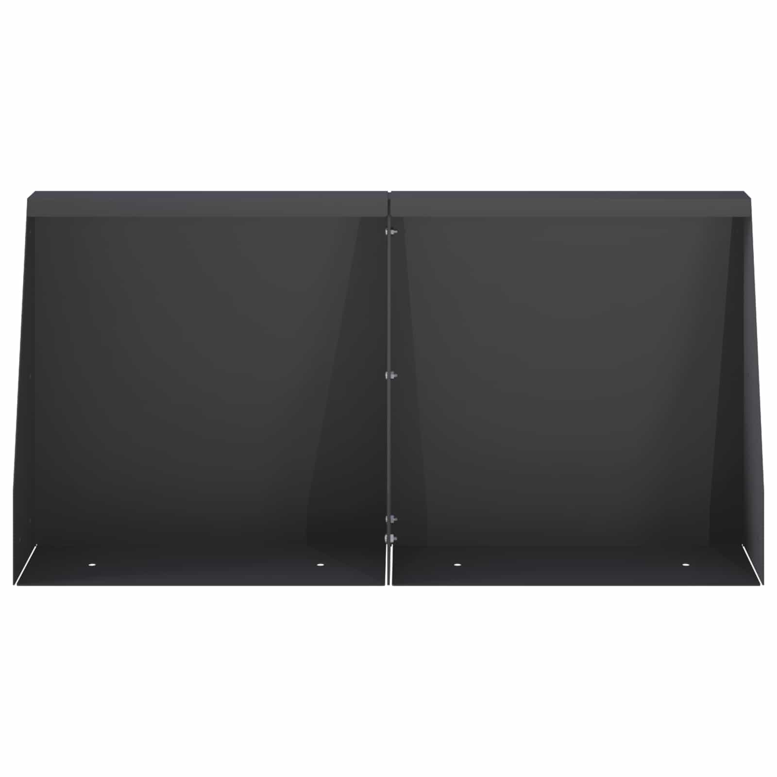 Τοίχος Στήριξης 2 τμχ. 40 x 12 x 30 εκ. Ατσάλι Μαύρο