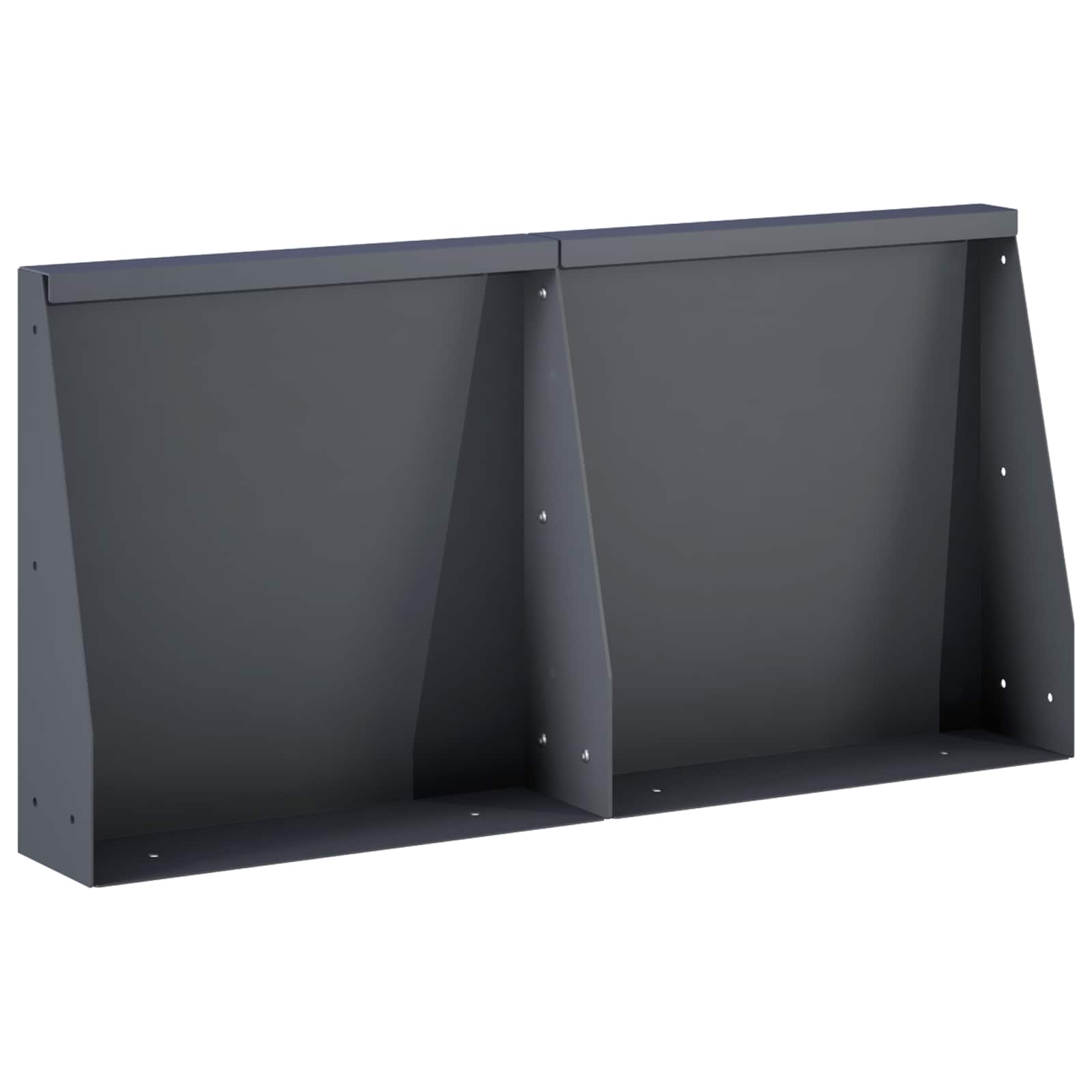 Τοίχος Στήριξης 2 τμχ. 40 x 12 x 30 εκ. Ατσάλι Ανθρακί