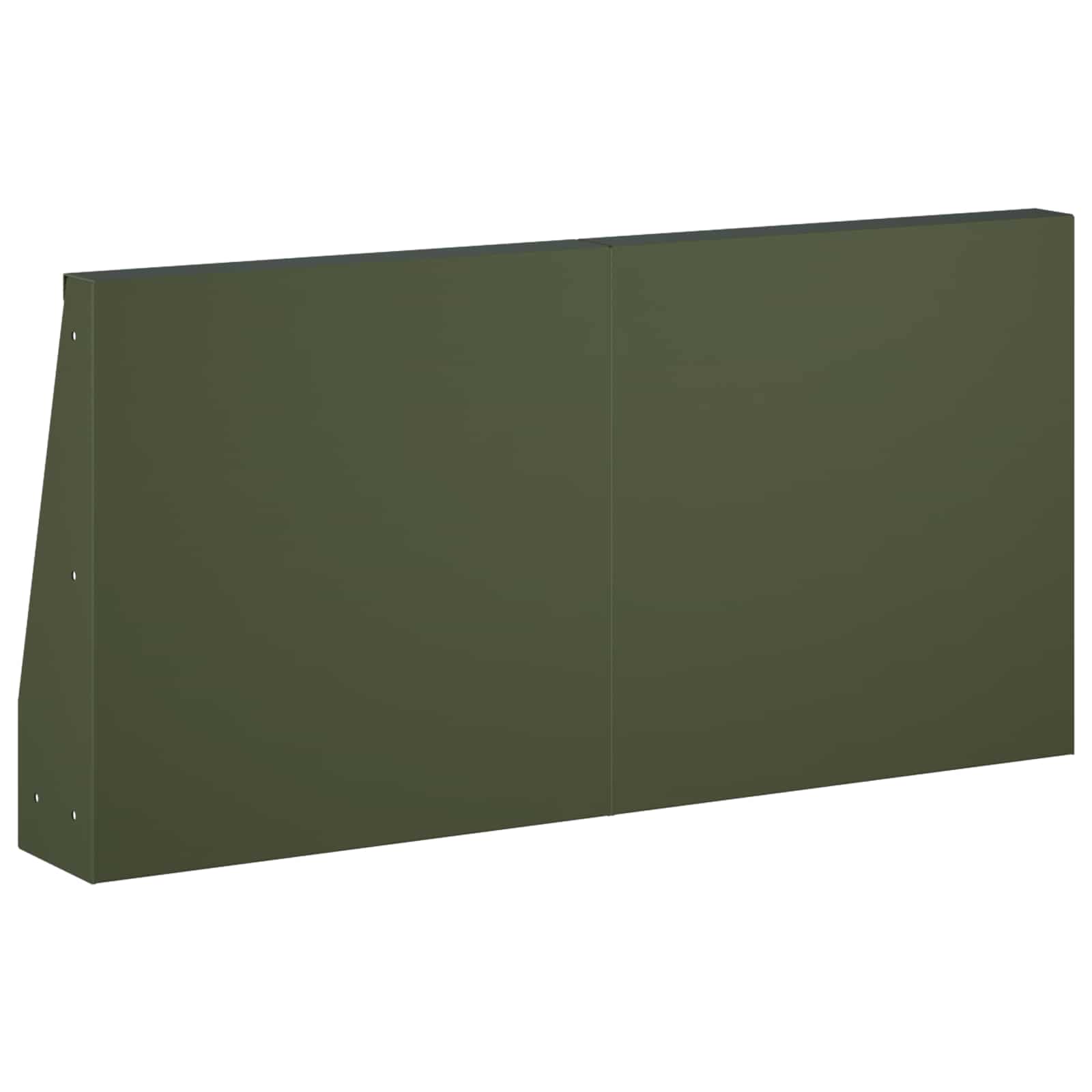 Τοίχος Στήριξης 2 τμχ. 40 x 12 x 30 εκ. Ατσάλι Λαδί