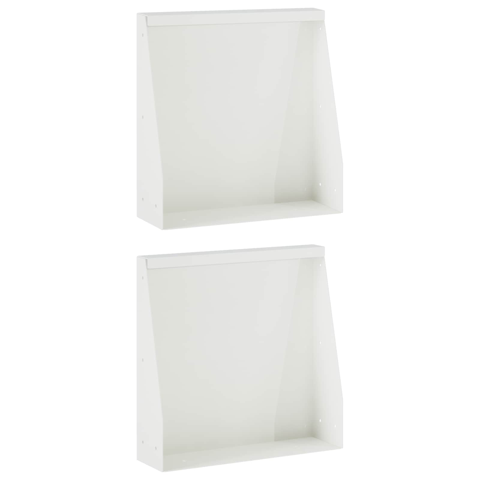 Τοίχος Στήριξης 2 τμχ. 40 x 12 x 40 εκ. Ατσάλι Λευκό