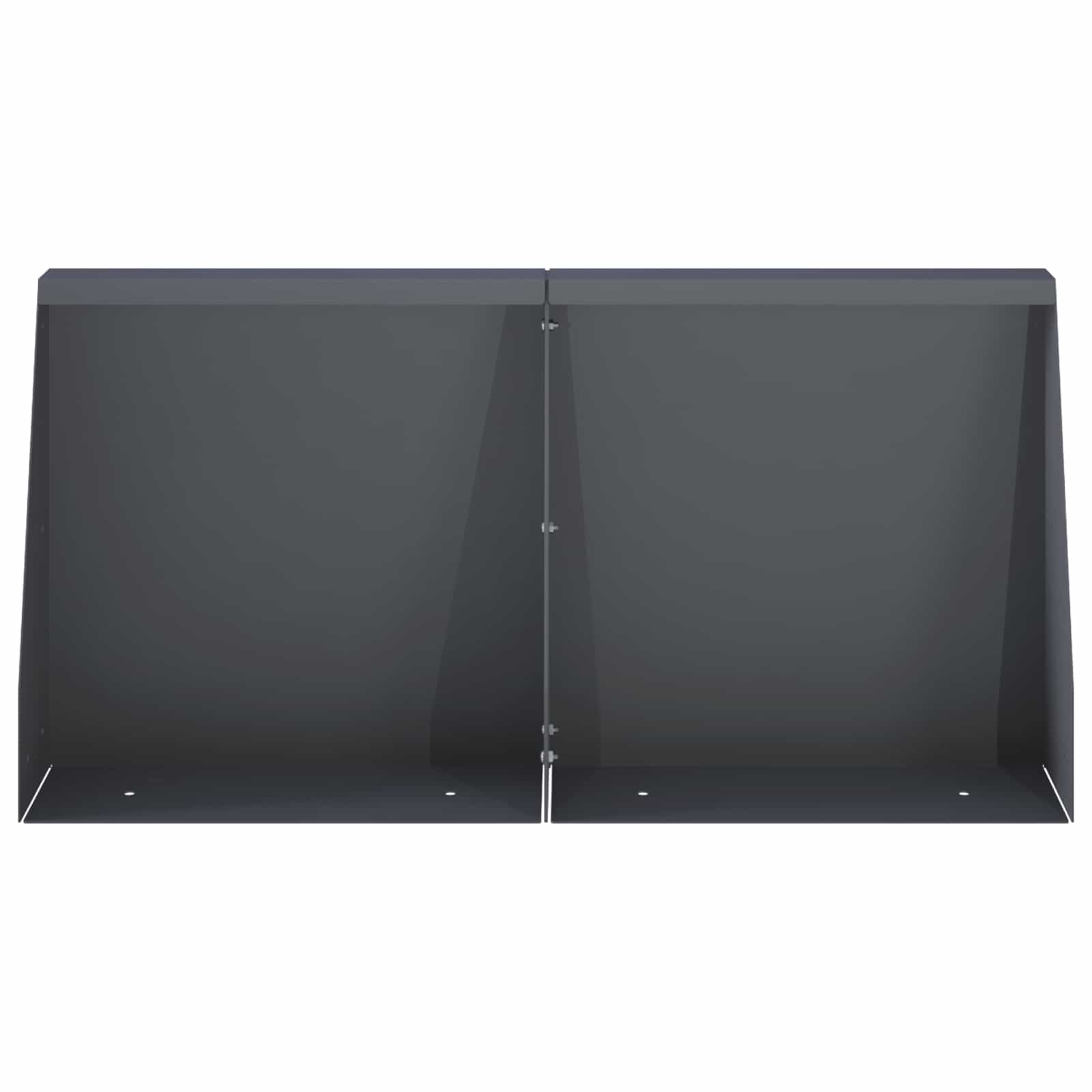 Τοίχος Στήριξης 2 τμχ. 40 x 12 x 40 εκ. Ατσάλι Ανθρακί