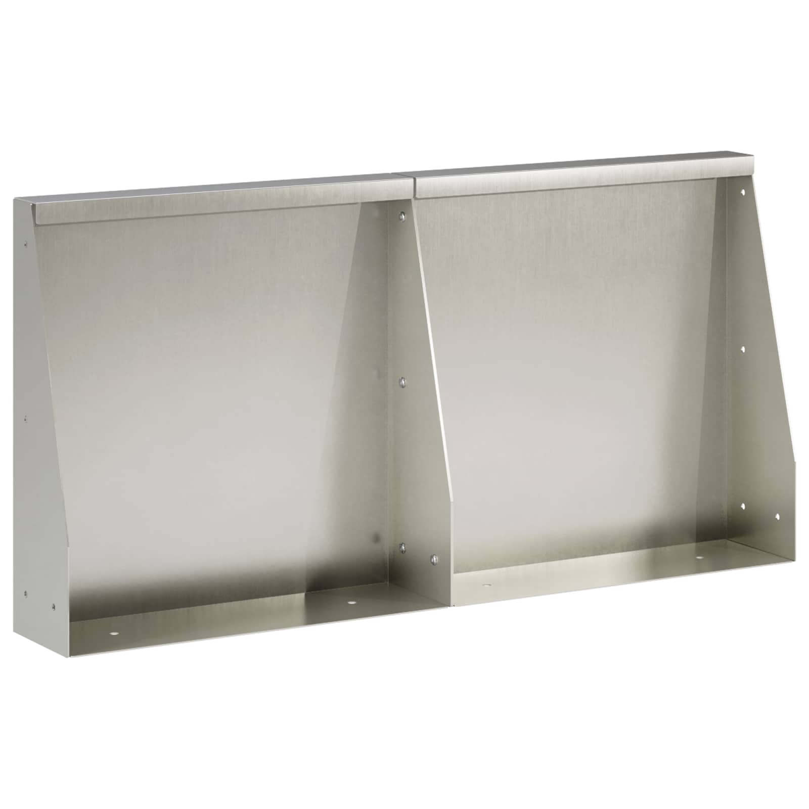 Τοίχος Στήριξης 2 τμχ. 40 x 12 x 40 εκ. Ανοξείδωτο Ατσάλι Ασημί