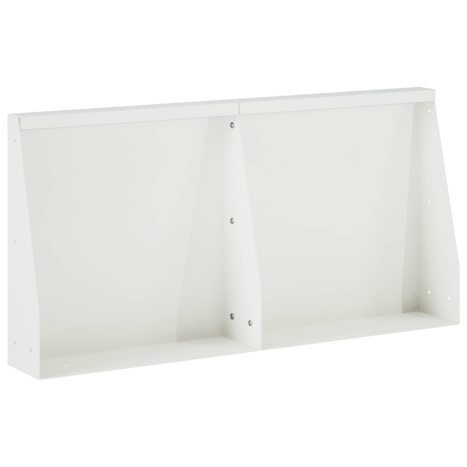 Τοίχος Στήριξης 2 τμχ. 40 x 12 x 50 εκ. Ατσάλι Λευκό - Pakobazaar