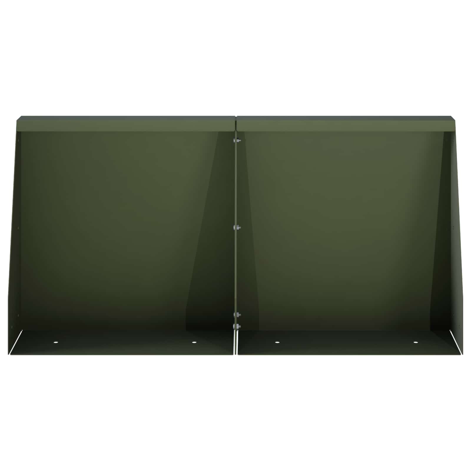 Τοίχος Στήριξης 2 τμχ. 40 x 12 x 50 εκ. Ατσάλι Λαδί - Pakobazaar