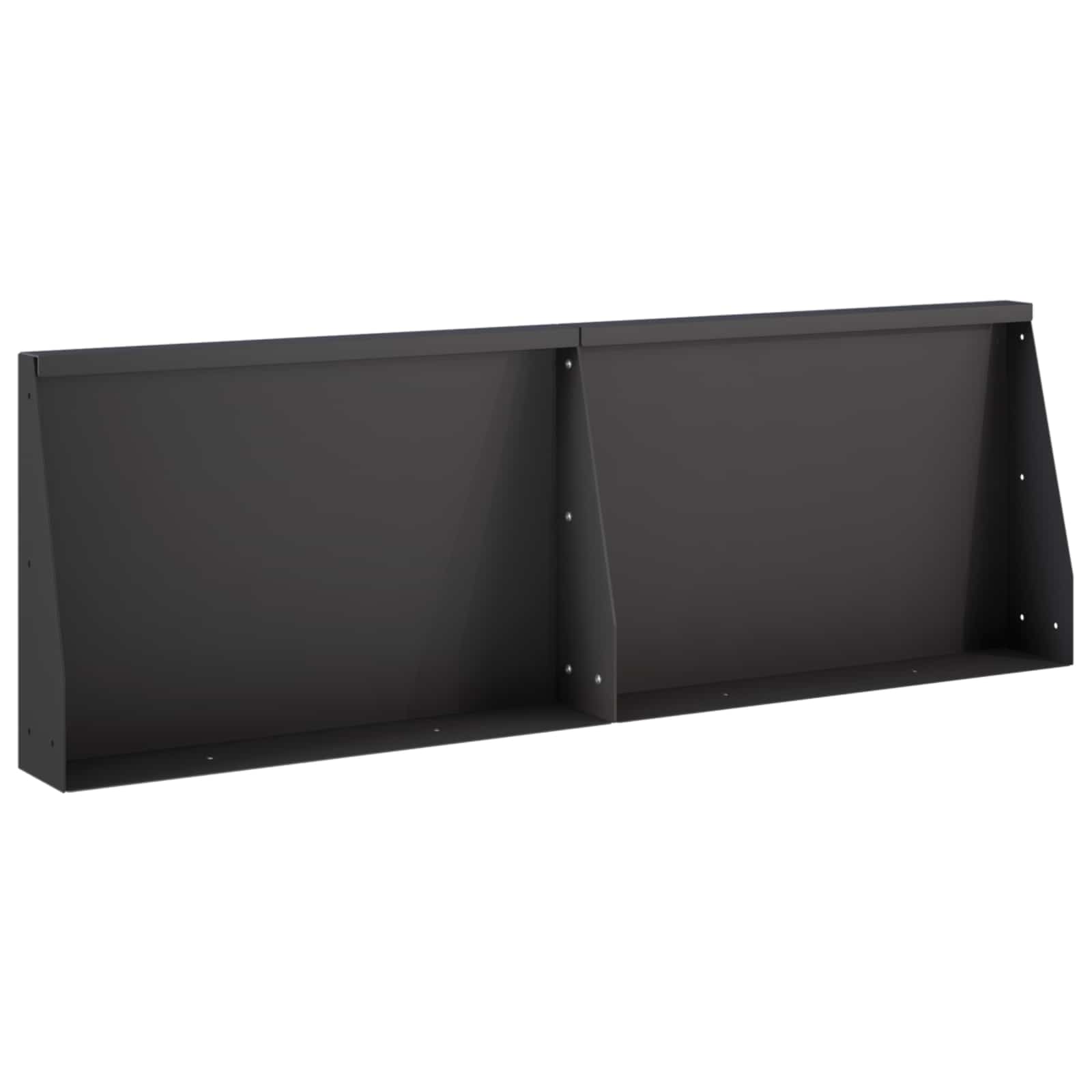 Τοίχος Στήριξης 2 τμχ. 60 x 12 x 30 εκ Ατσάλι Μαύρο - Pakobazaar
