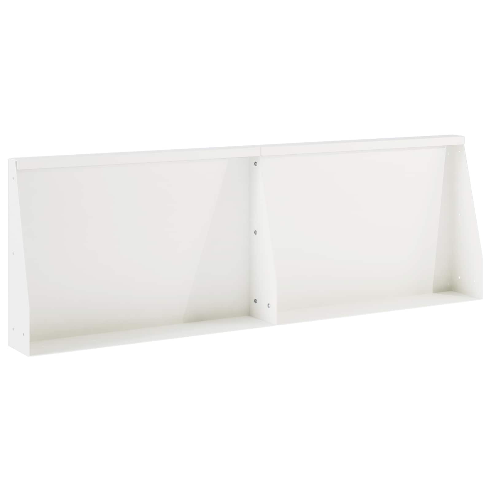 Τοίχος Στήριξης 2 τμχ. 60 x 12 x 40 cm Ατσάλι Λευκό - Pakobazaar