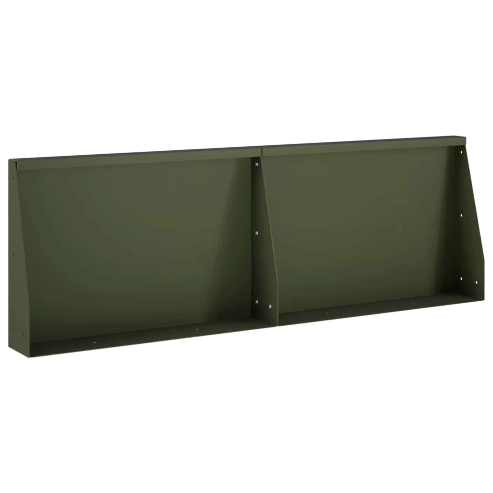 Τοίχος Στήριξης 2 τμχ. 60 x 12 x 40 cm Ατσάλι Λαδί