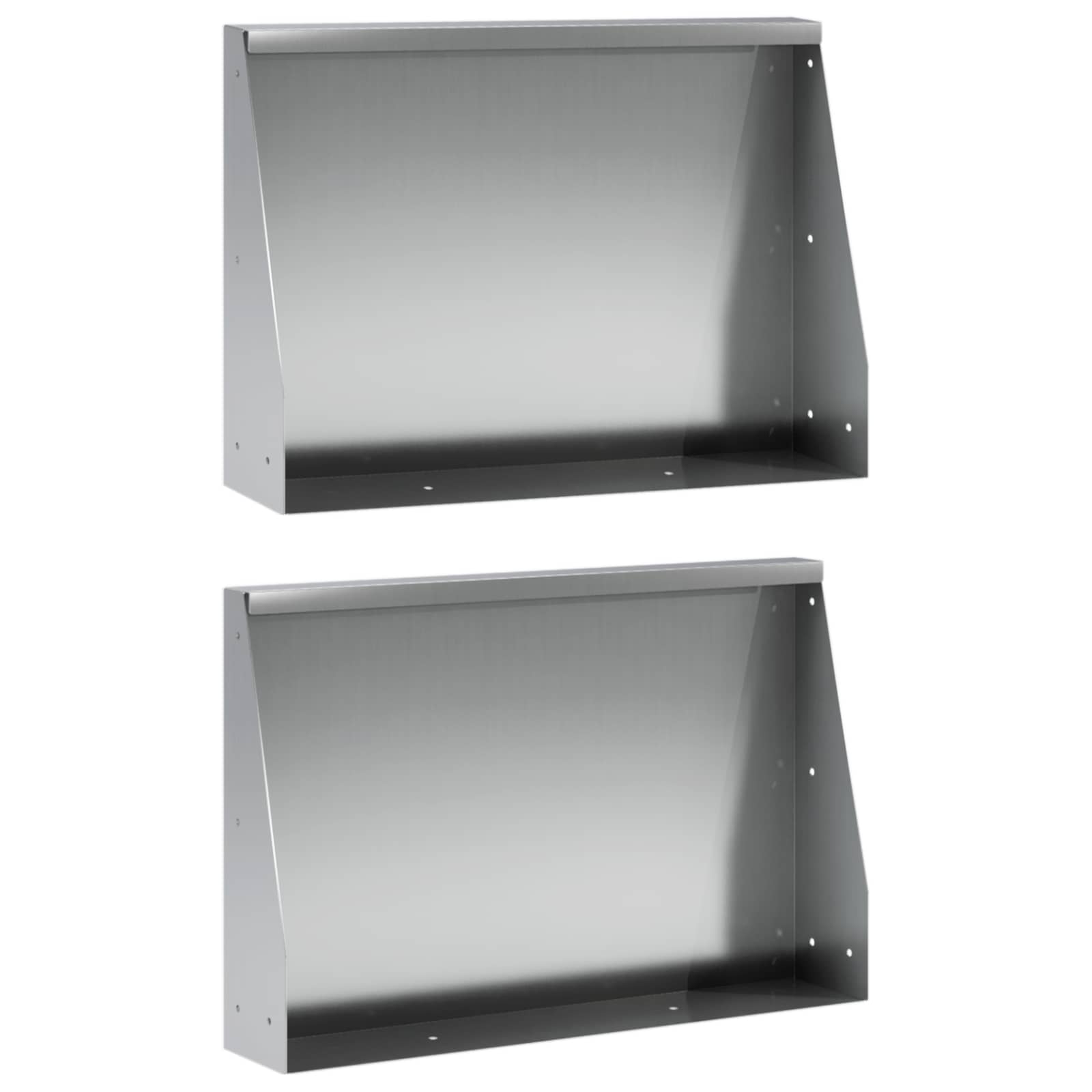 Τοίχος Στήριξης 2 τμχ. 60 x 12 x 40 cm Γαλβανισμένος Χάλυβας - Pakobazaar
