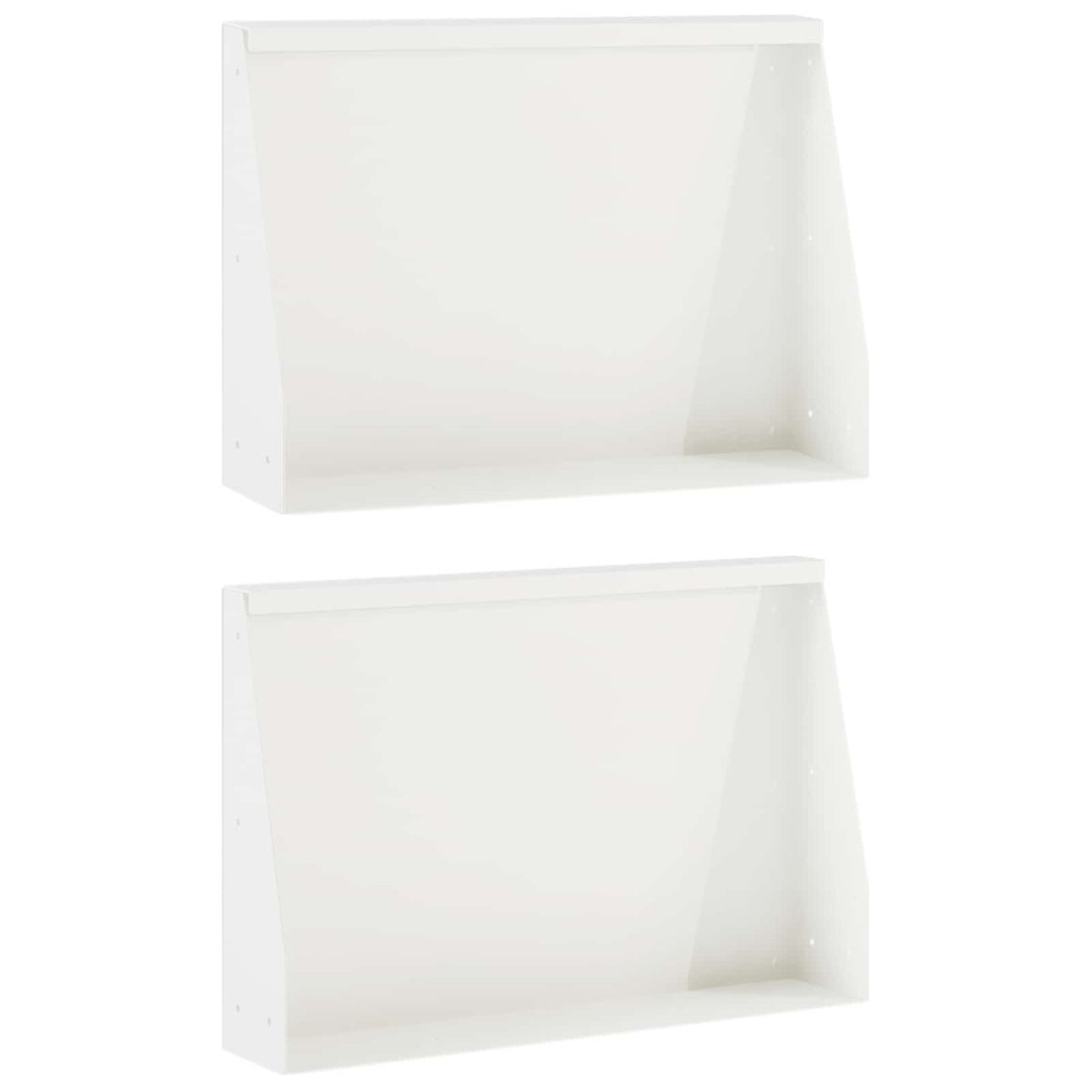 Τοίχος Στήριξης 2 τμχ. 60 x 12 x 50 εκ. Ατσάλι Λευκό - Pakobazaar