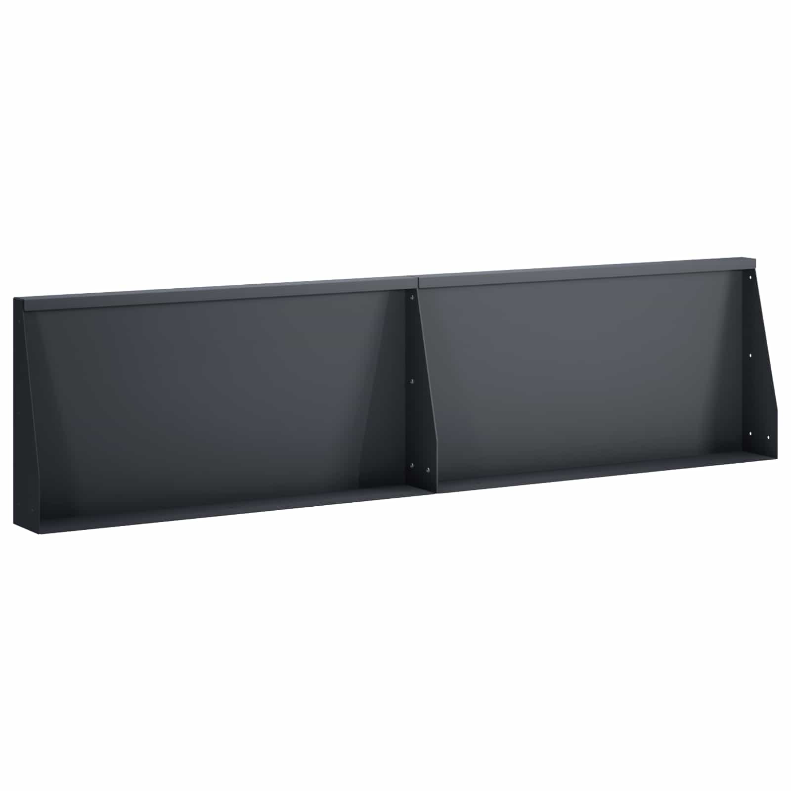 Τοίχος Στήριξης 2 τμχ. 80 x 12 x 30 εκ Ατσάλι Ανθρακί - Pakobazaar