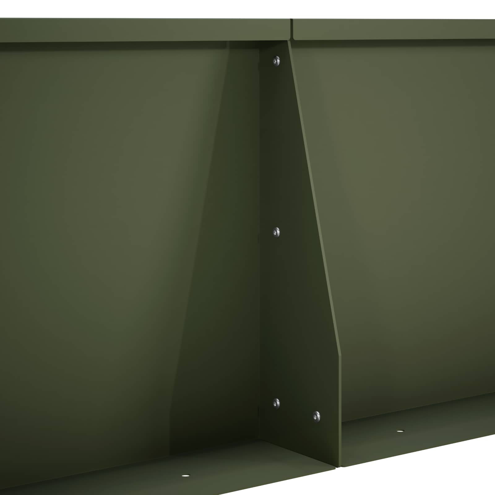 Τοίχος Στήριξης 2 τμχ. 80 x 12 x 30 εκ Ατσάλι Λαδί - Pakobazaar