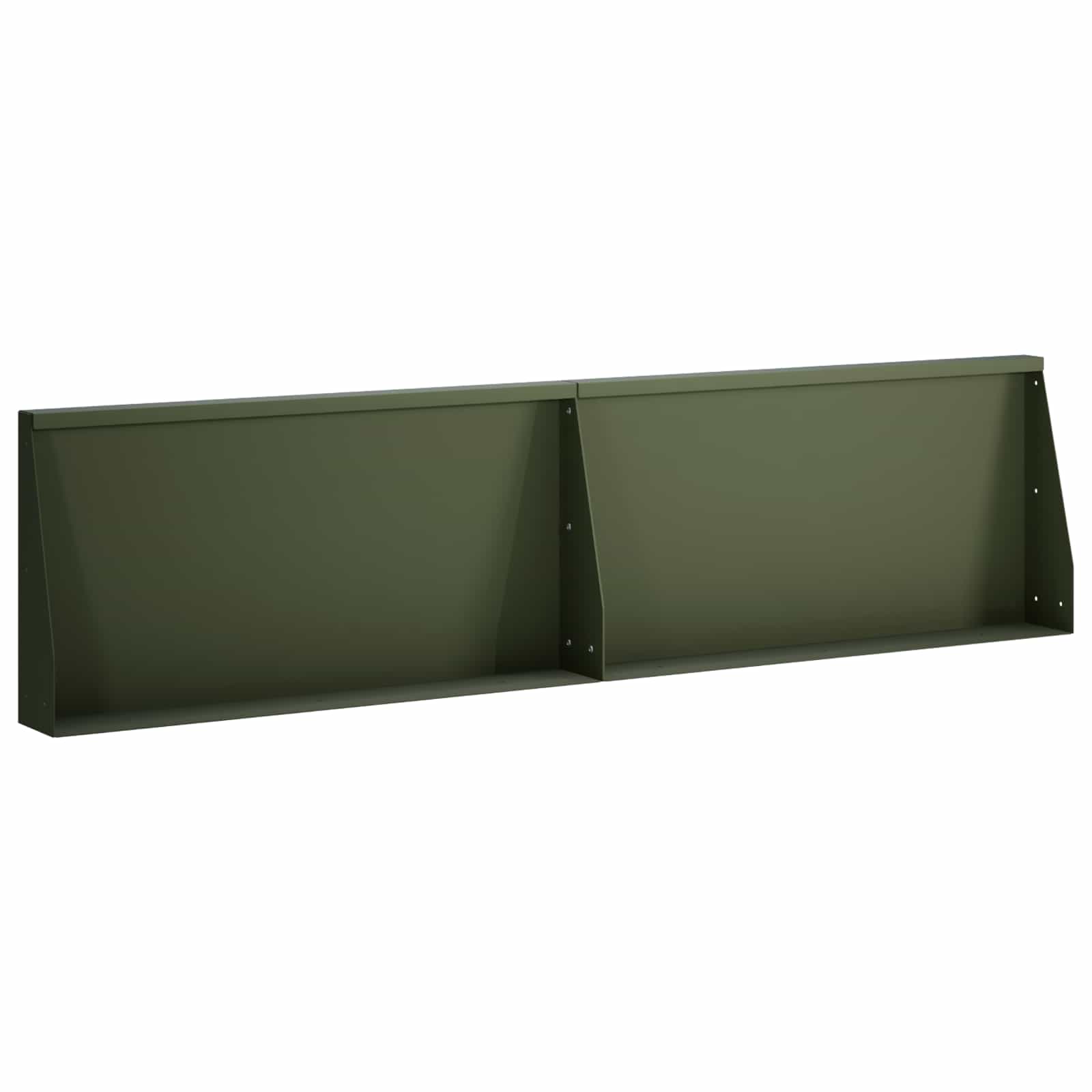 Τοίχος Στήριξης 2 τμχ. 80 x 12 x 30 εκ Ατσάλι Λαδί - Pakobazaar