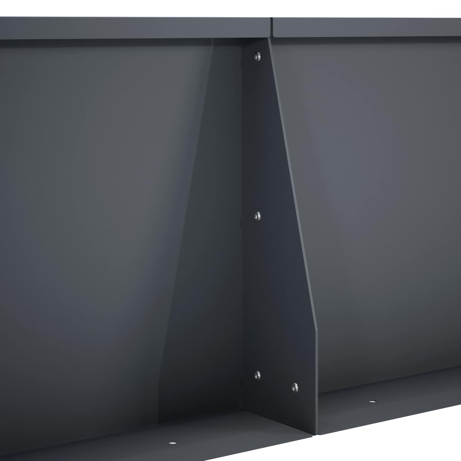 Τοίχος Στήριξης 2 τμχ. 80 x 12 x 40 εκ. Ατσάλι Ανθρακί
