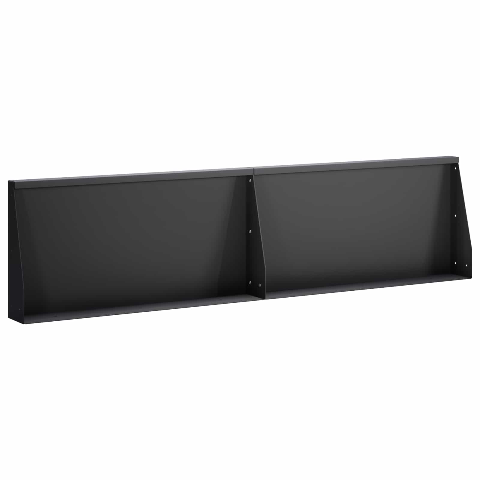 Τοίχος Στήριξης 2 τμχ. 80 x 12 x 50 εκ. Ατσάλι Μαύρο