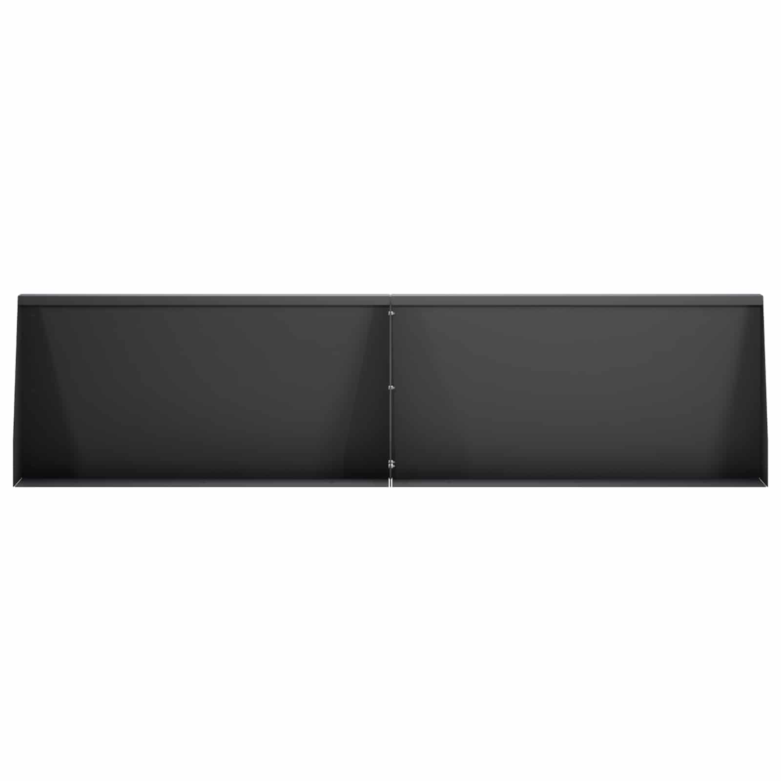 Τοίχος Στήριξης 2 τμχ. 80 x 12 x 50 εκ. Ατσάλι Μαύρο