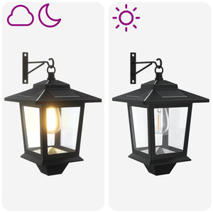 Φωτιστικό Τοίχου with LED Bulb 2 τμχ. Μαύρο 19 x 14 x 25 εκ - Pakobazaar