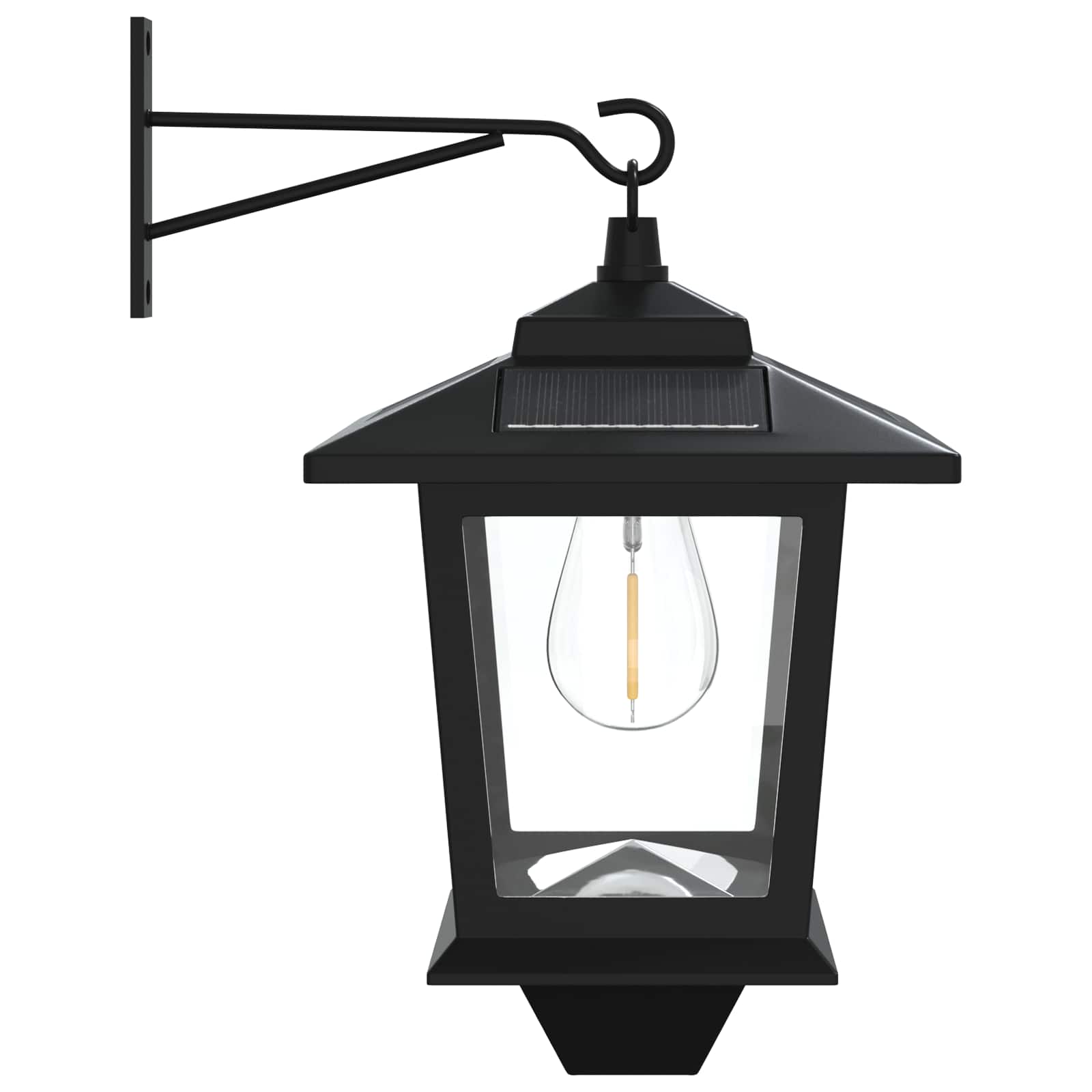 Φωτιστικό Τοίχου with LED Bulb 2 τμχ. Μαύρο 19 x 14 x 25 εκ