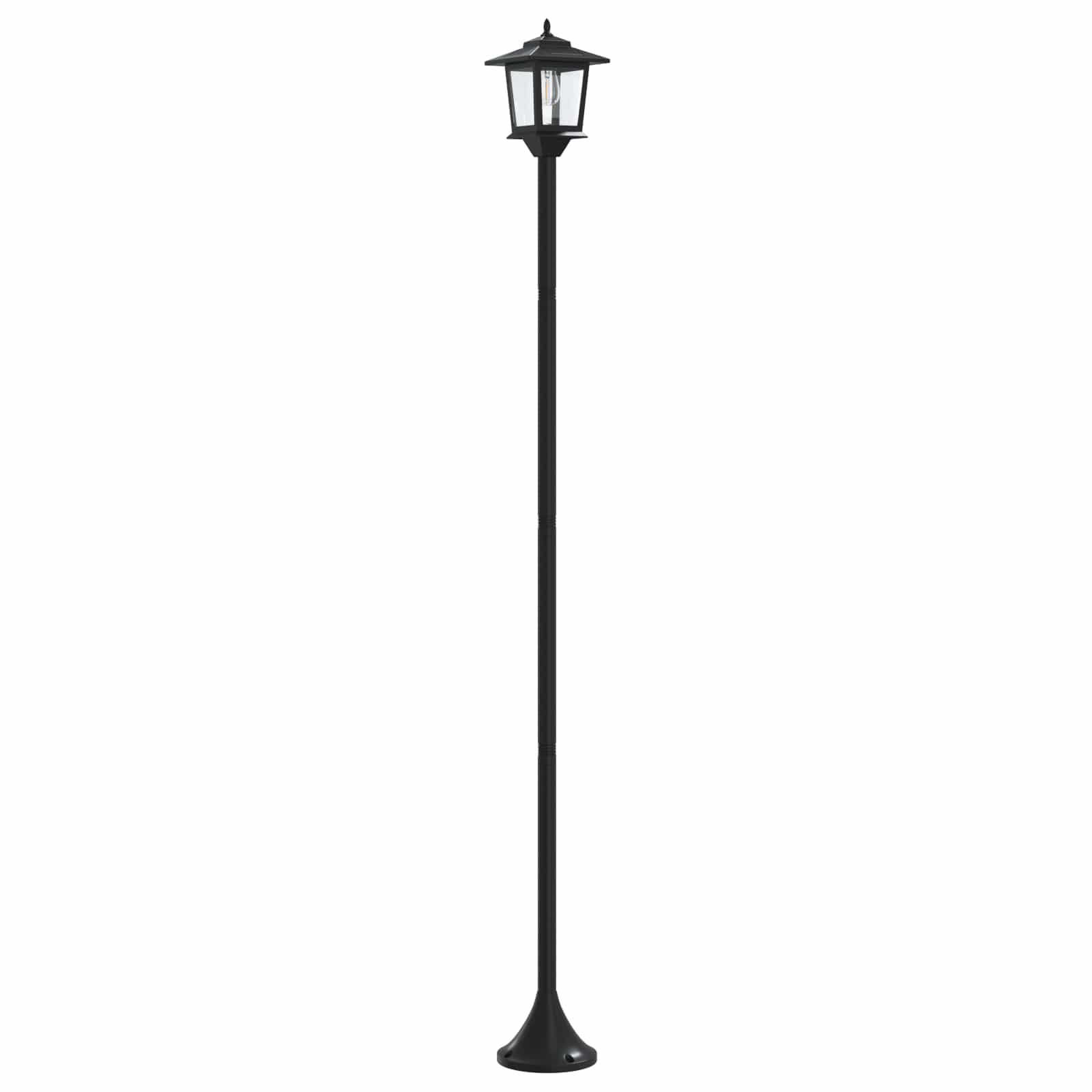 Σετ Στύλων Λαμπτήρα with LED Bulb 2 τμχ. Μαύρο 16 x 16 x 156 εκ