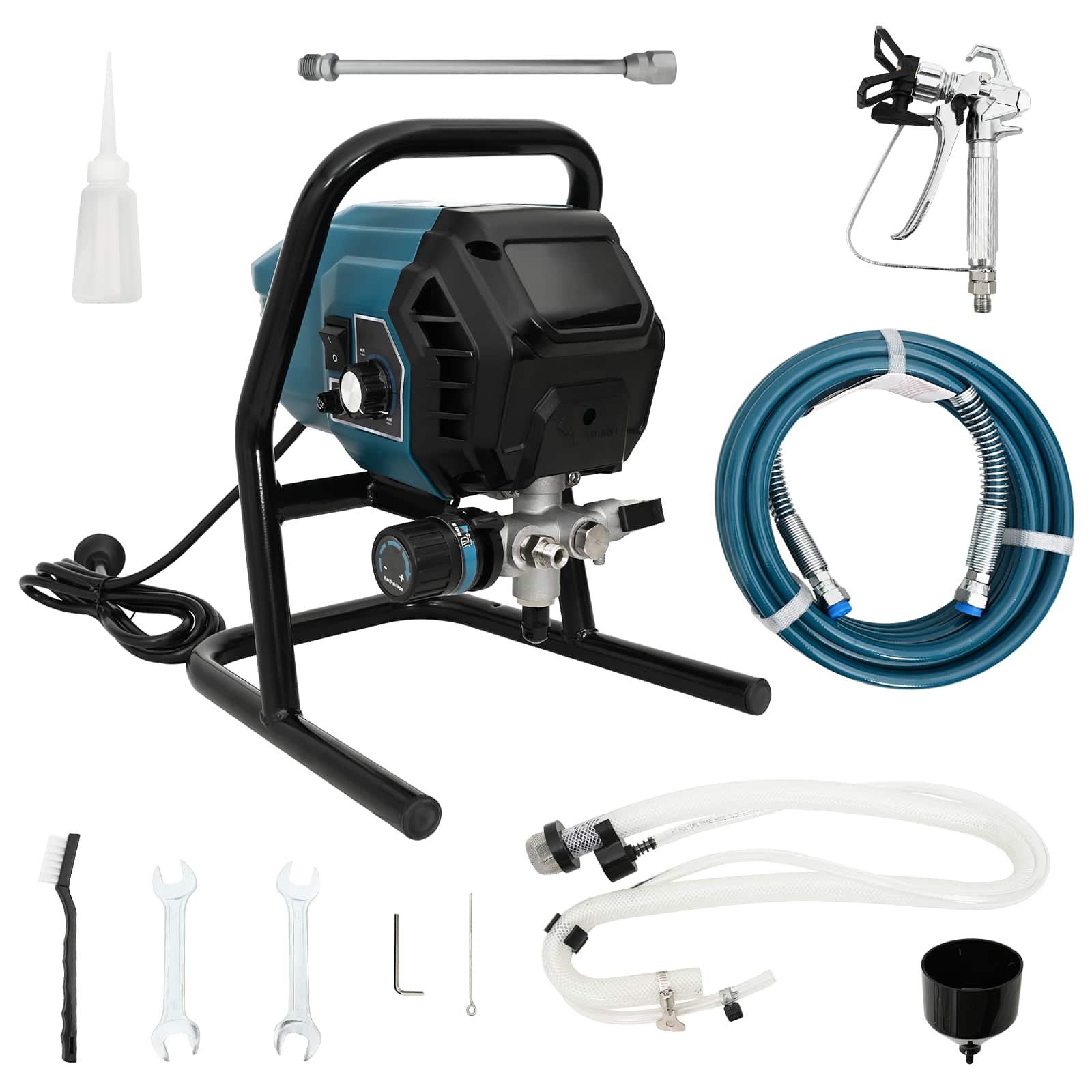 Σπρέι βαφής χωρίς αέρα 7,6 μ Σωλήνας 220V 1,5 L/min 200 Bar - Pakobazaar