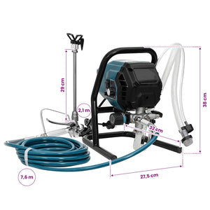 Σπρέι βαφής χωρίς αέρα 7,6 μ Σωλήνας 220V 1,5 L/min 200 Bar - Pakobazaar