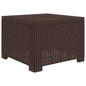 Σαφά Κήπου 5 Θέσεων με Μαξιλάρια Ράιταν PP Καφέ - Pakobazaar