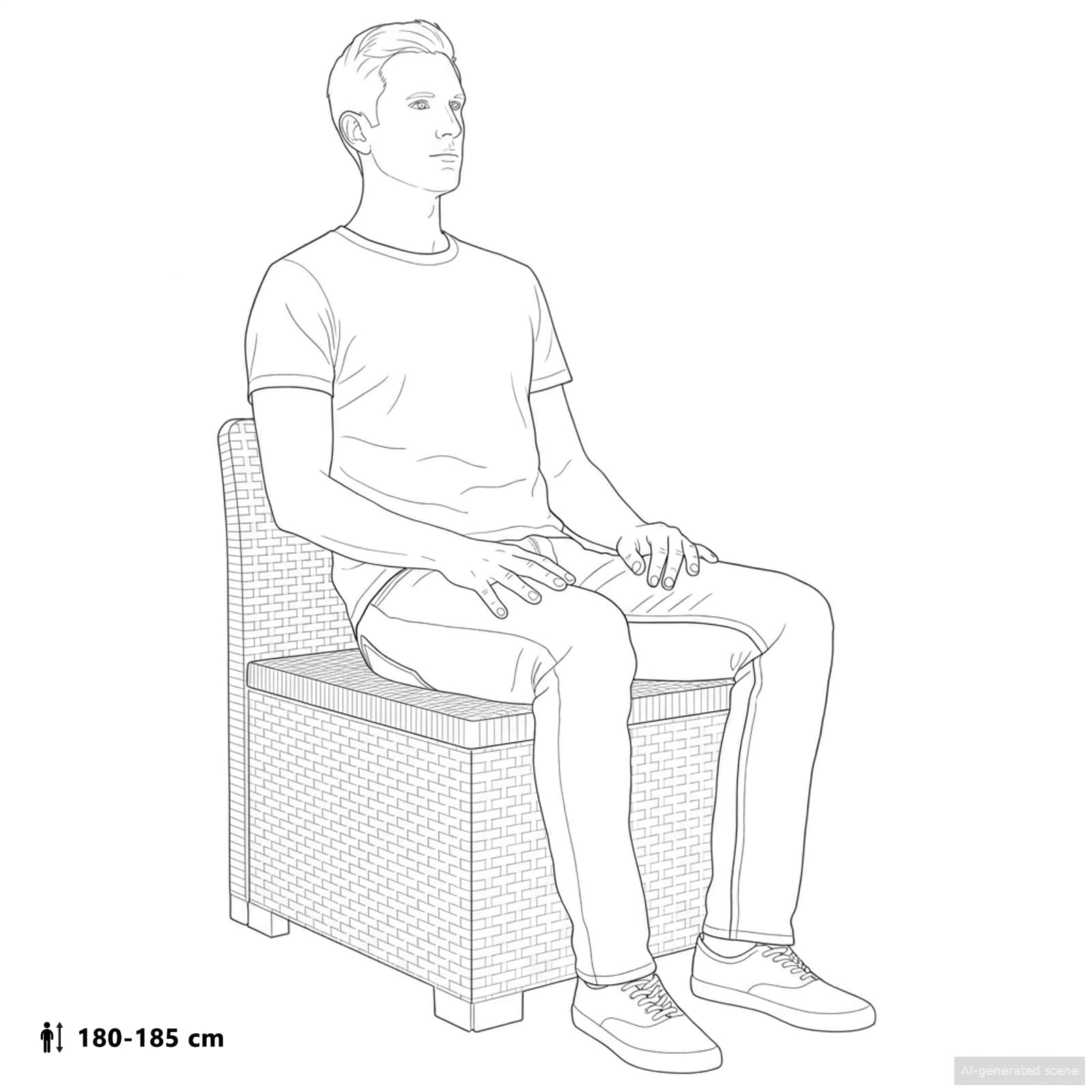 Καλοκαίρι Καναπές Κήπου 4 Θέσεων με Μαξιλάρια σε Ρατάν PP Καφέ - Pakobazaar