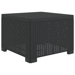 Καναπές Κήπου 4 Θέσεων με Μαξιλάρια Ρατάν PP Ανθρακί - Pakobazaar