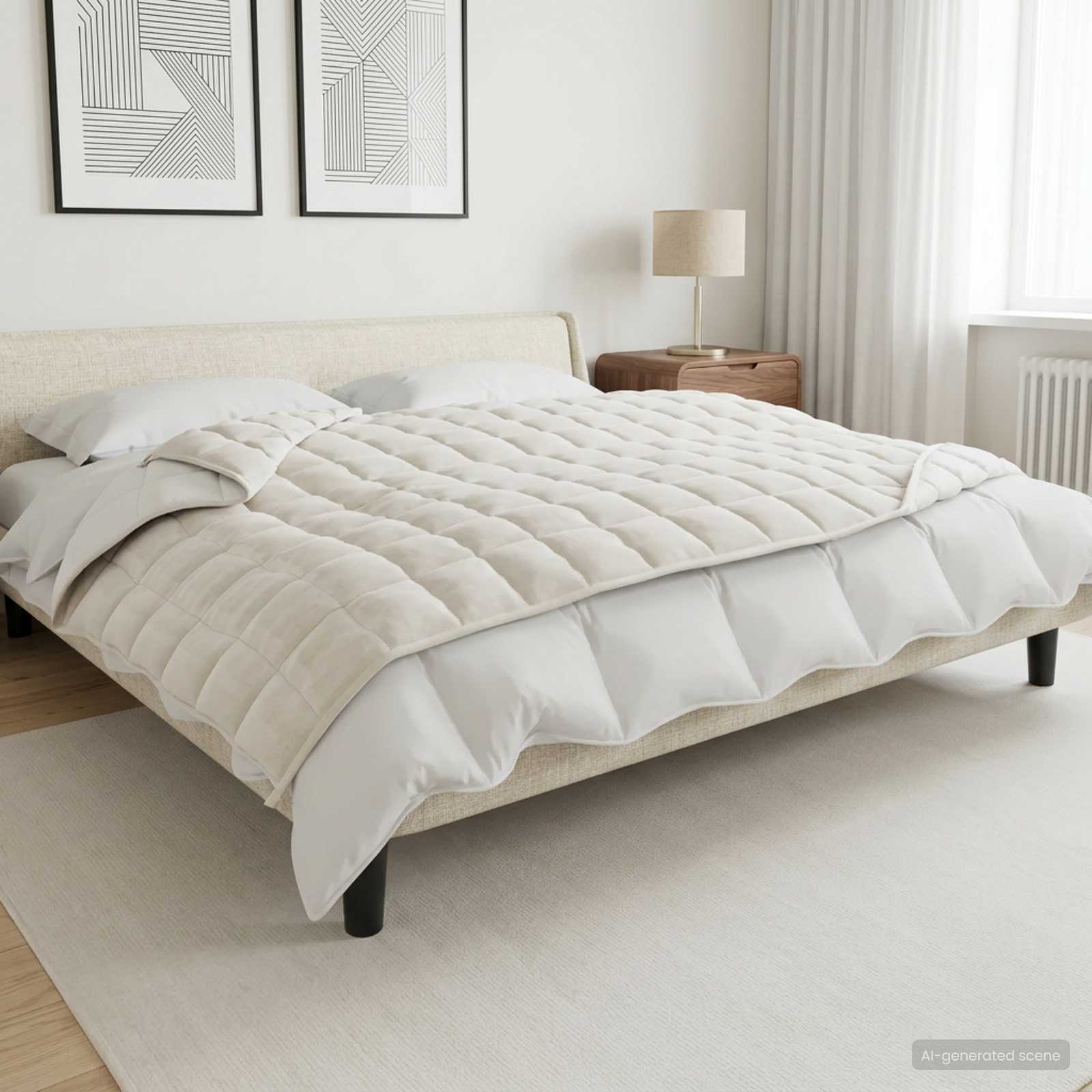 Βάρος Κουβέρτα Λευκό 122 x 183 cm 9 kg 100% Βαμβάκι 205T