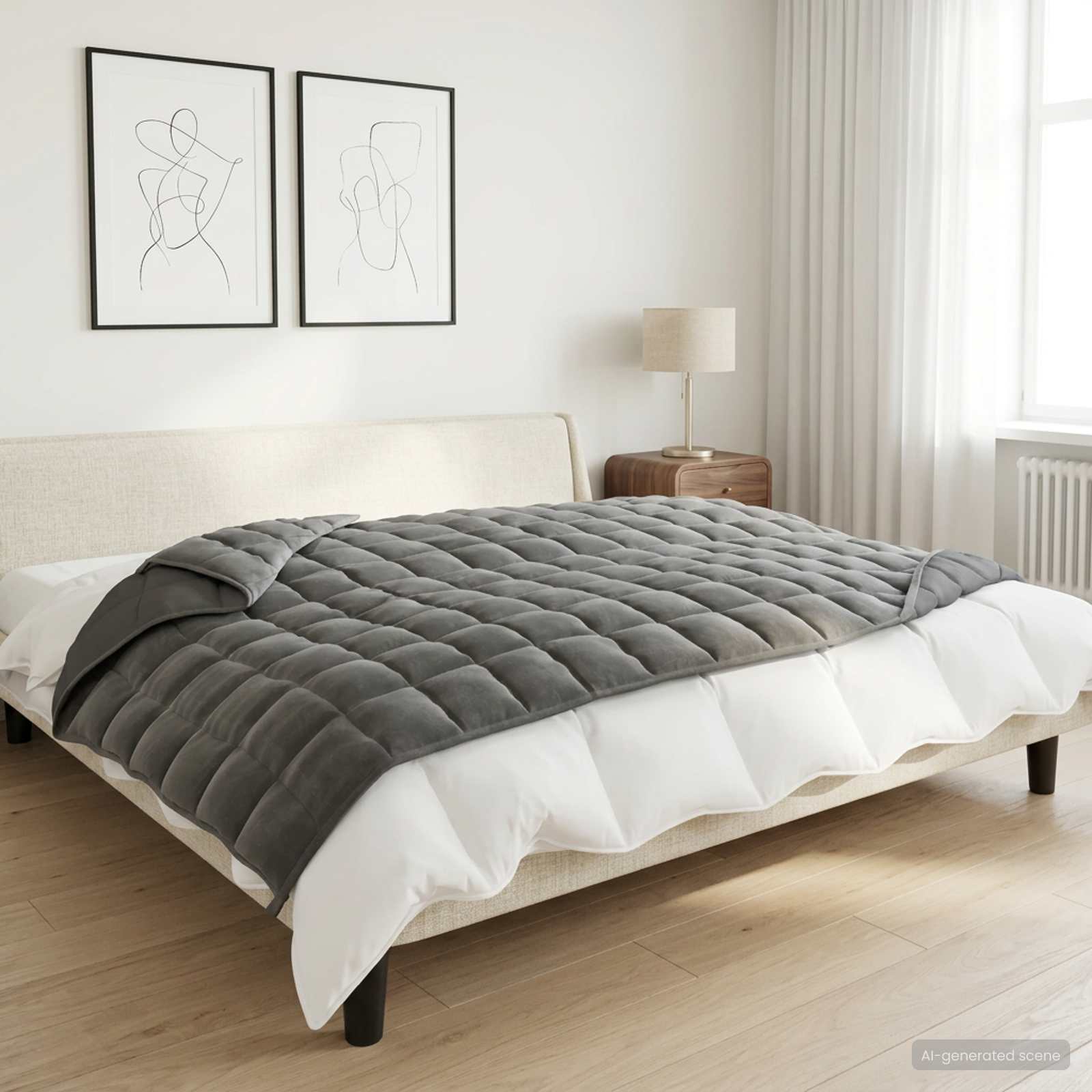 Βάρος Κουβέρτα Ανθρακί 152 x 203 cm 7 kg 100% Βαμβάκι 205T
