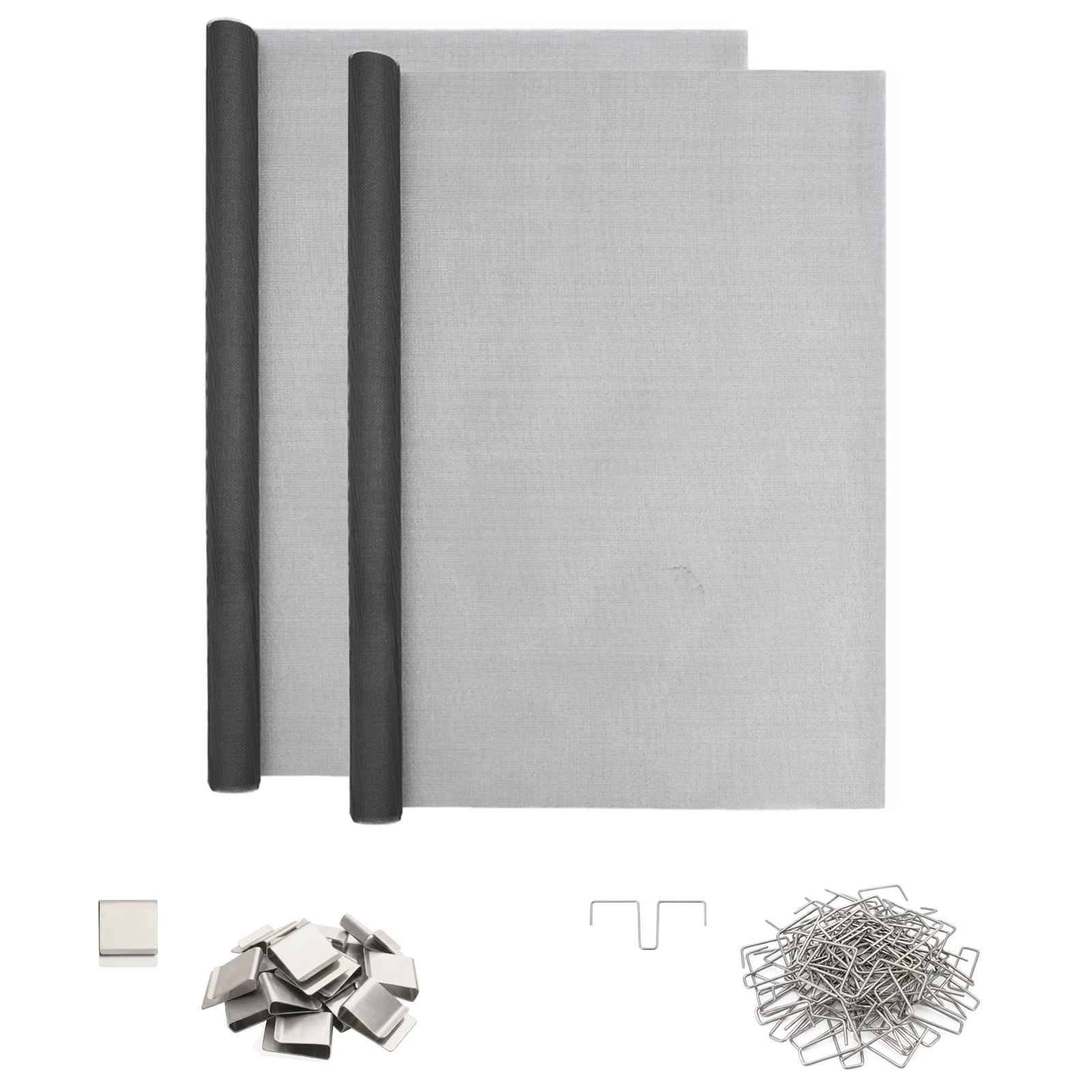 Κάλυμμα φωτεινής σήραγγας με κλιπ 2 τμχ. 70 x 190 cm Γκρι