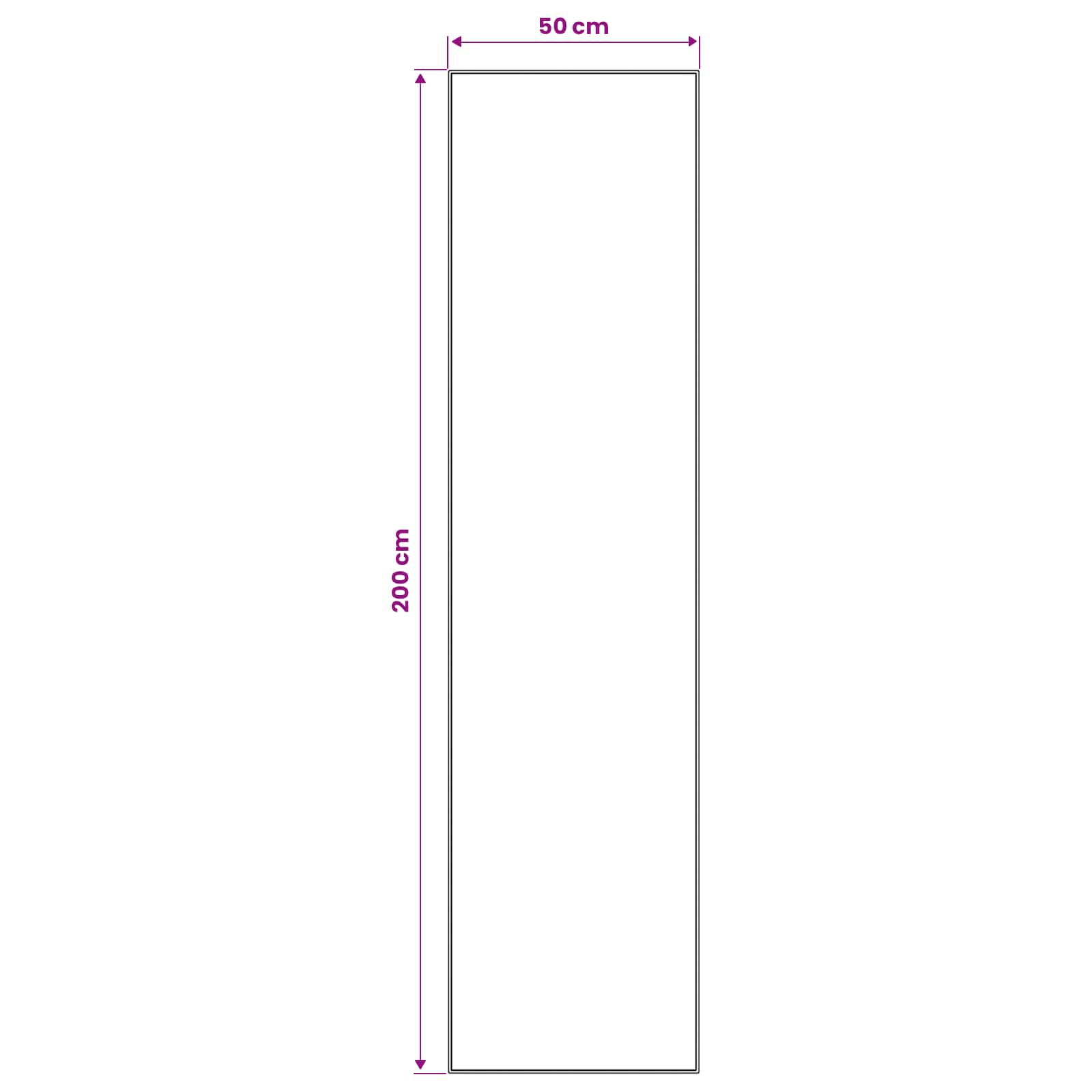 Χαλί Runner LESAKA πολύχρωμο 50 x 200 εκ. Διαμαντένιο βελούδο