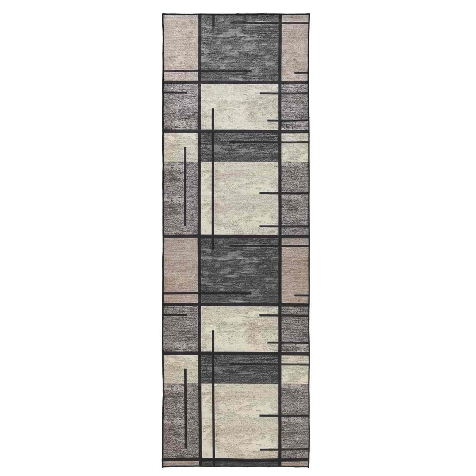 Χαλί Runner LESAKA Καφέ 50 x 100 cm Διαμαντένιο βελούδο