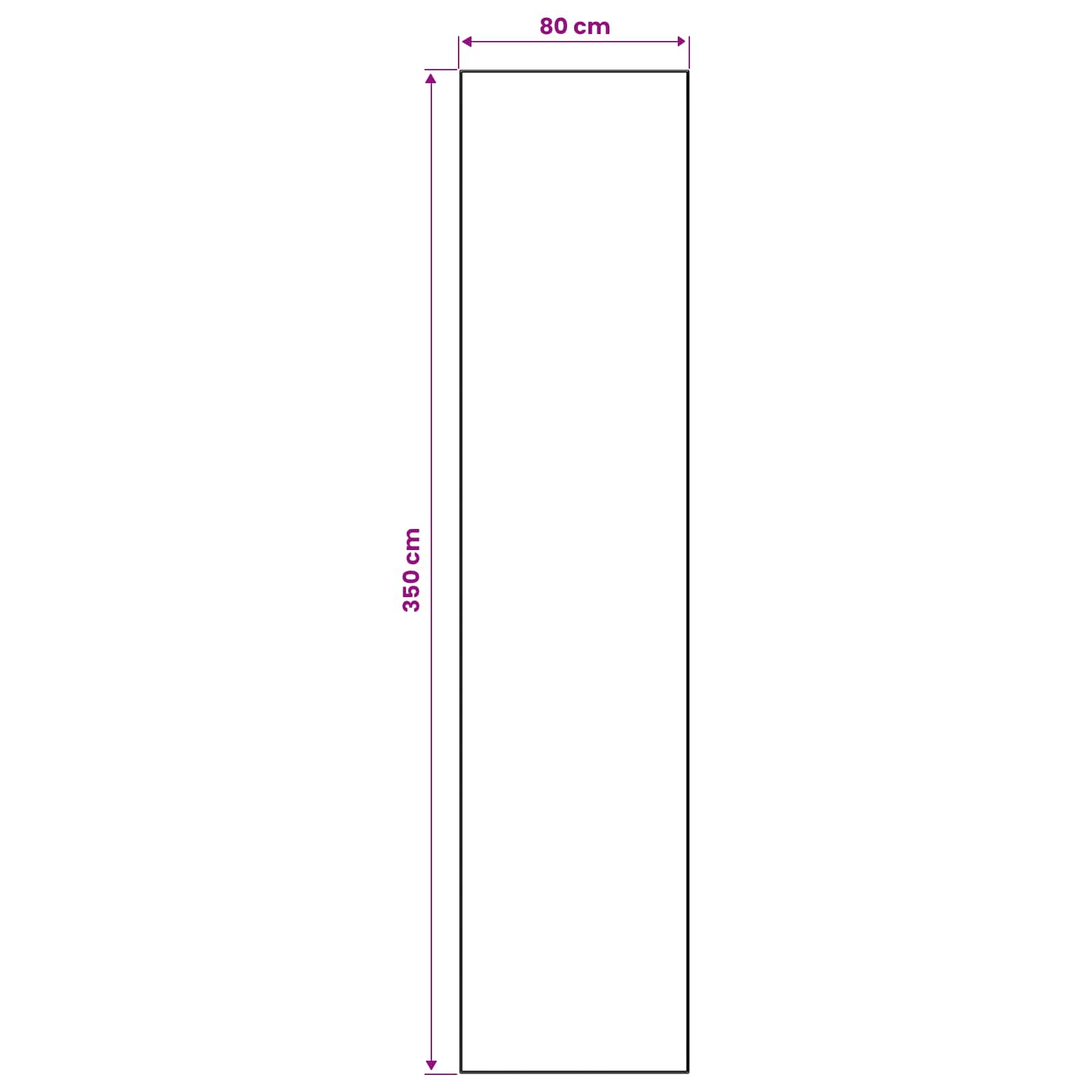 Χαλί Runner LESAKA Μαύρο και Χρυσό 80 x 350 εκ. - Pakobazaar