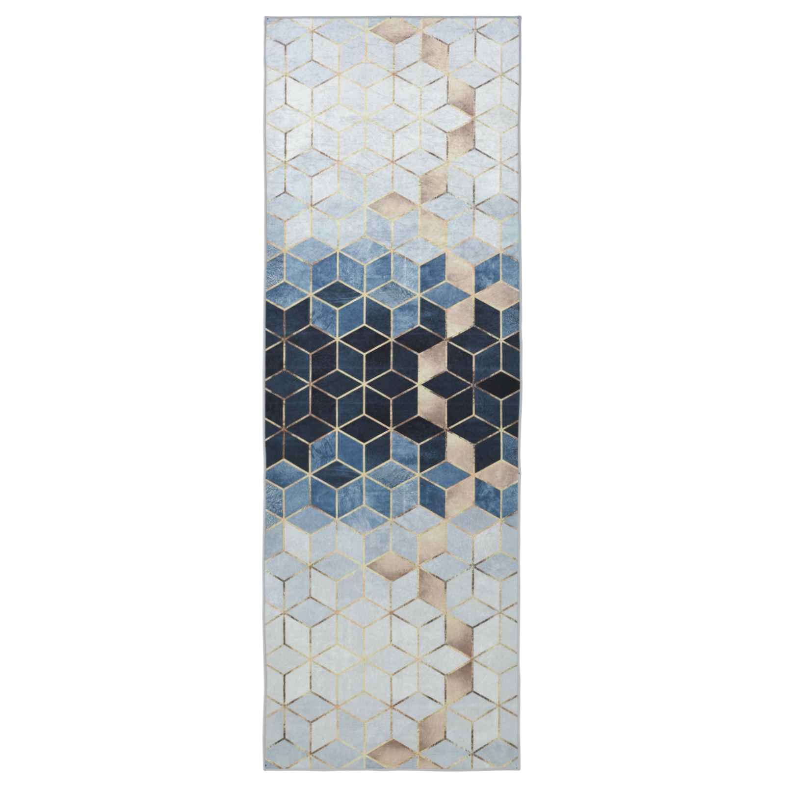 Χαλί Runner LESAKA Ασημί 50 x 100 cm Διαμαντένιο βελούδο - Pakobazaar