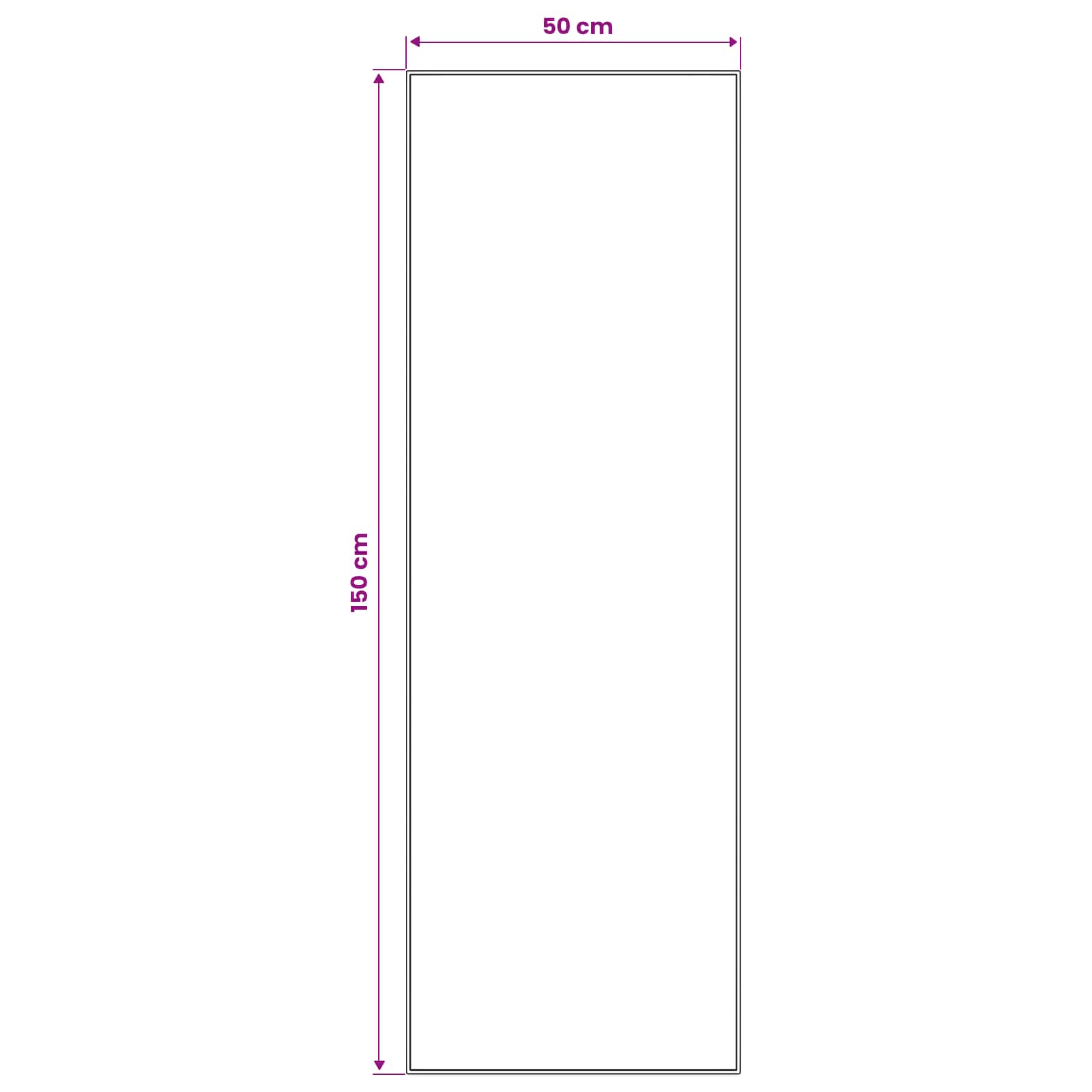 Χαλί Runner LESAKA Ασημί 50 x 150 cm Διαμαντένιο βελούδο - Pakobazaar
