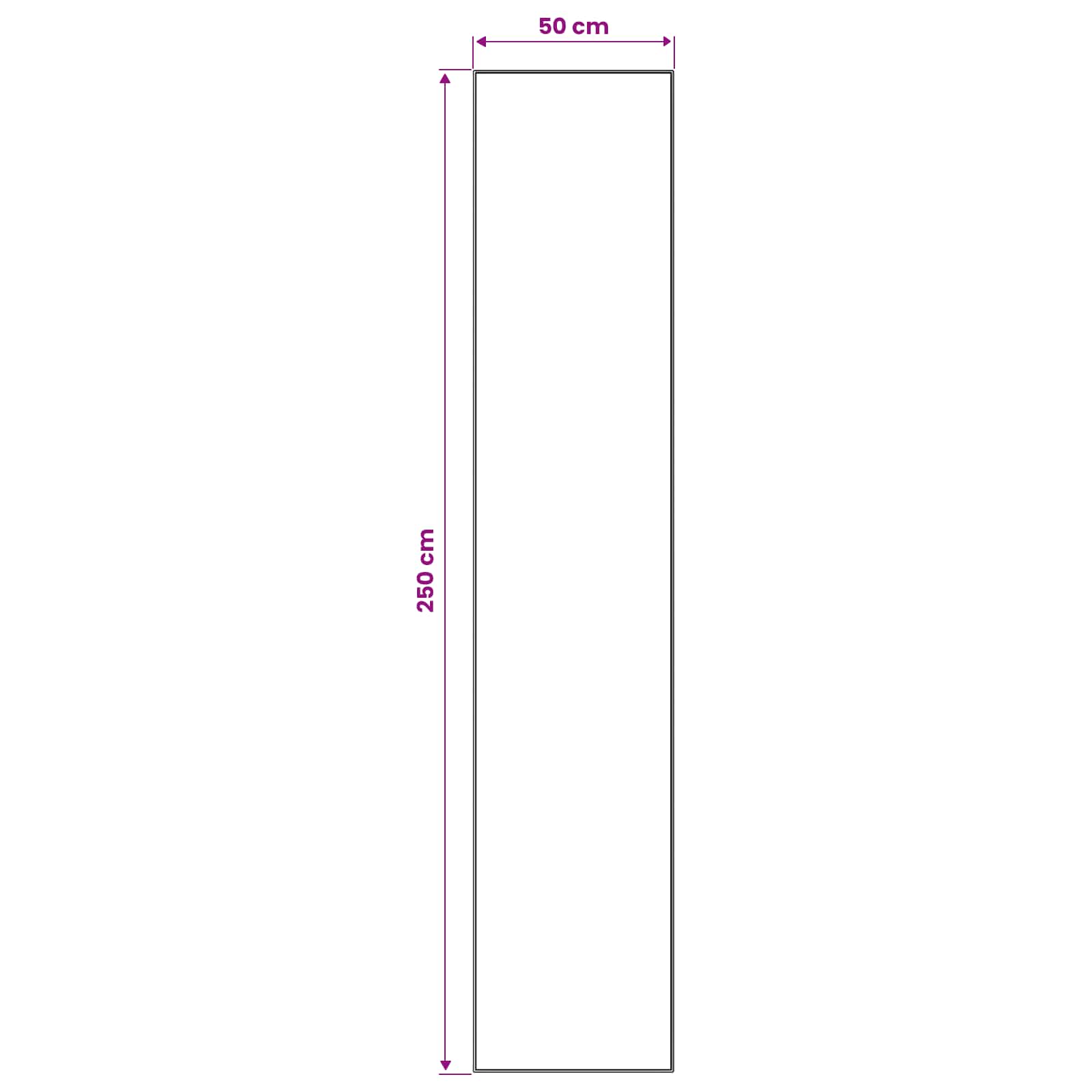 Χαλί Runner LESAKA Ασημί 50 x 250 εκ. Διαμαντένιο βελούδο - Pakobazaar