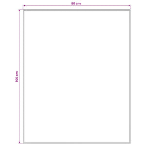 Χαλί Runner LESAKA Ασημί 80 x 100 cm Διαμαντένιο βελούδο - Pakobazaar