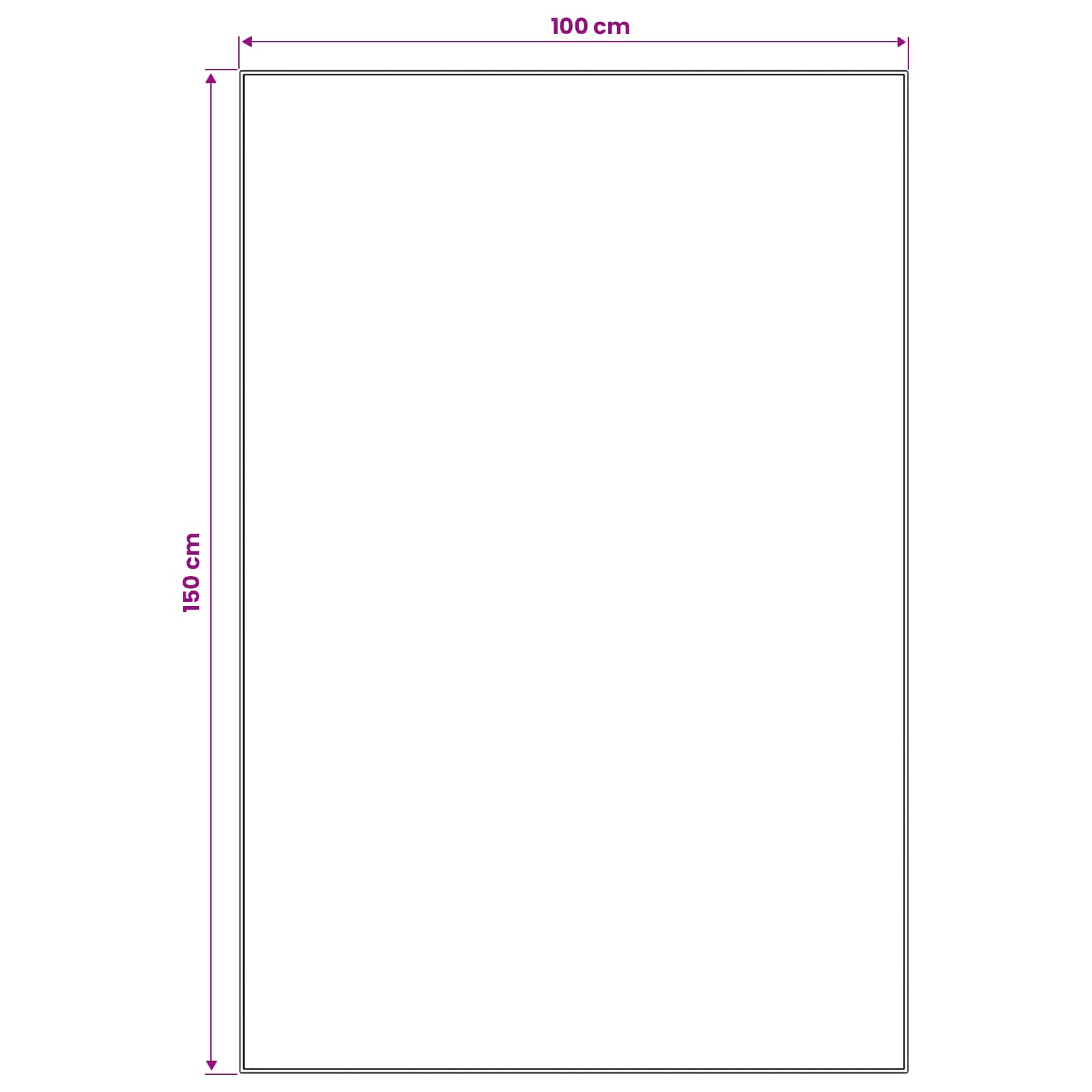 Χαλί Runner LESAKA πολύχρωμο 100 x 150 cm Διαμαντένιο βελούδο