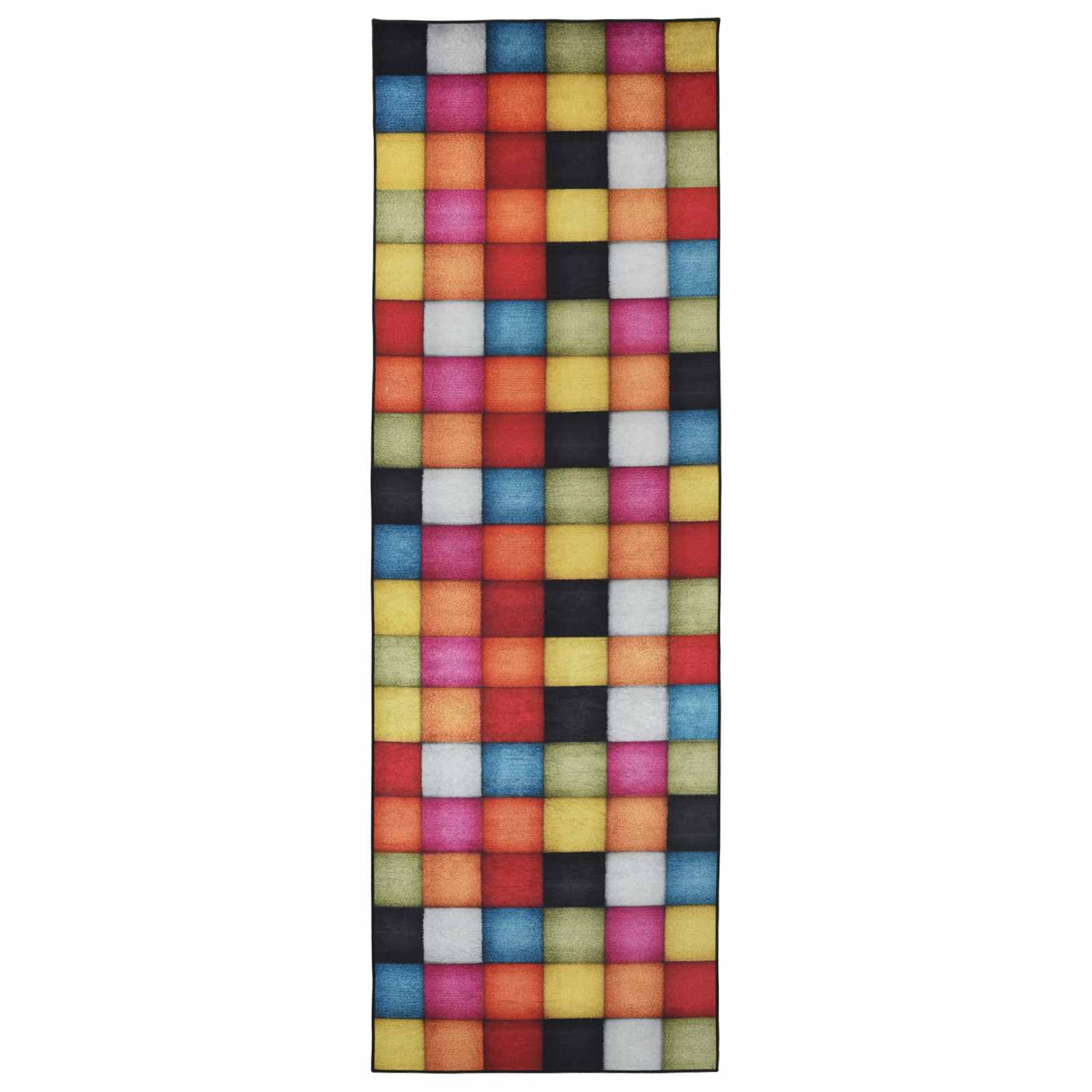 Χαλί Runner LESAKA πολύχρωμο 100 x 300 cm Διαμαντένιο βελούδο