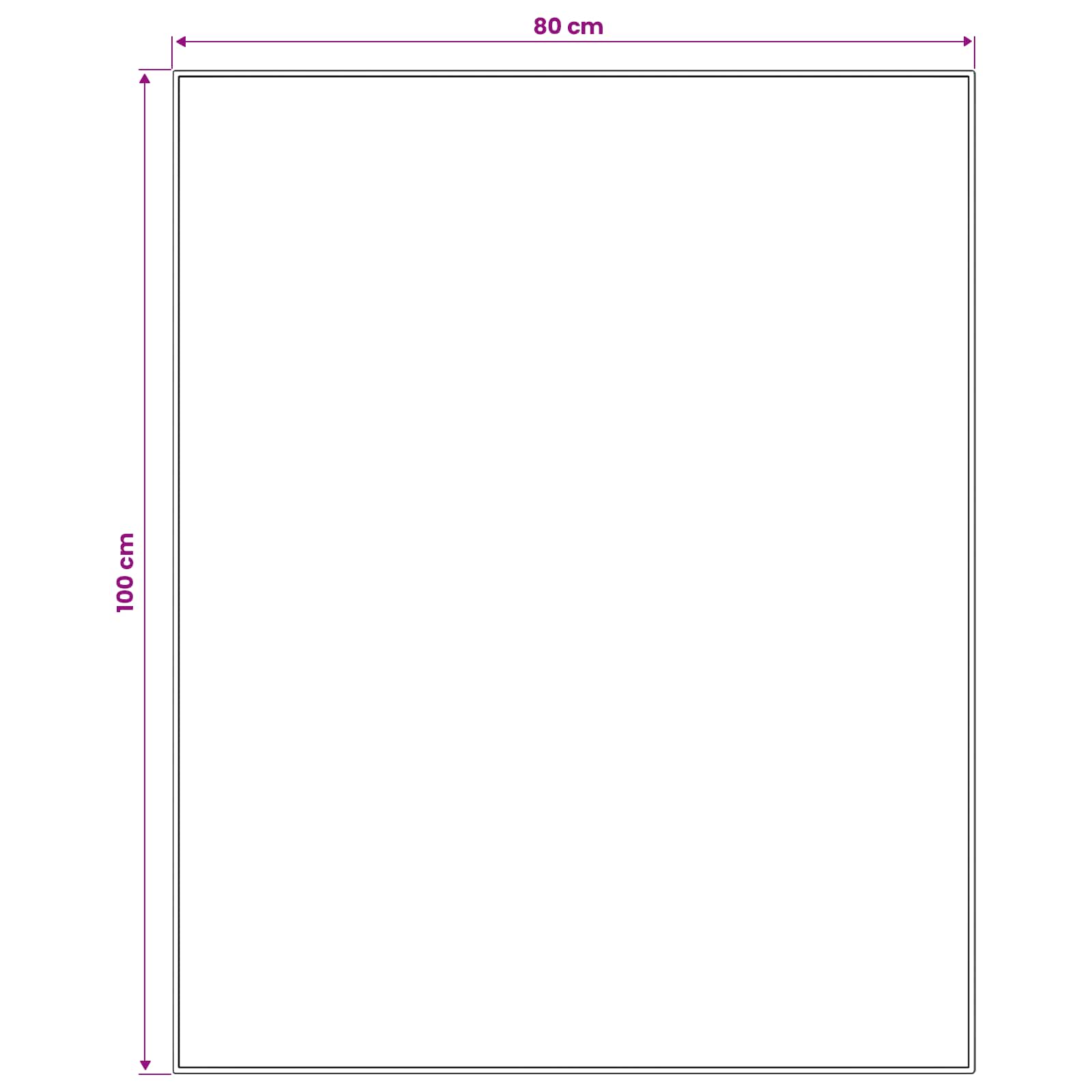 Χαλί Runner LESAKA Μαύρο και λευκό 80 x 100 cm - Pakobazaar