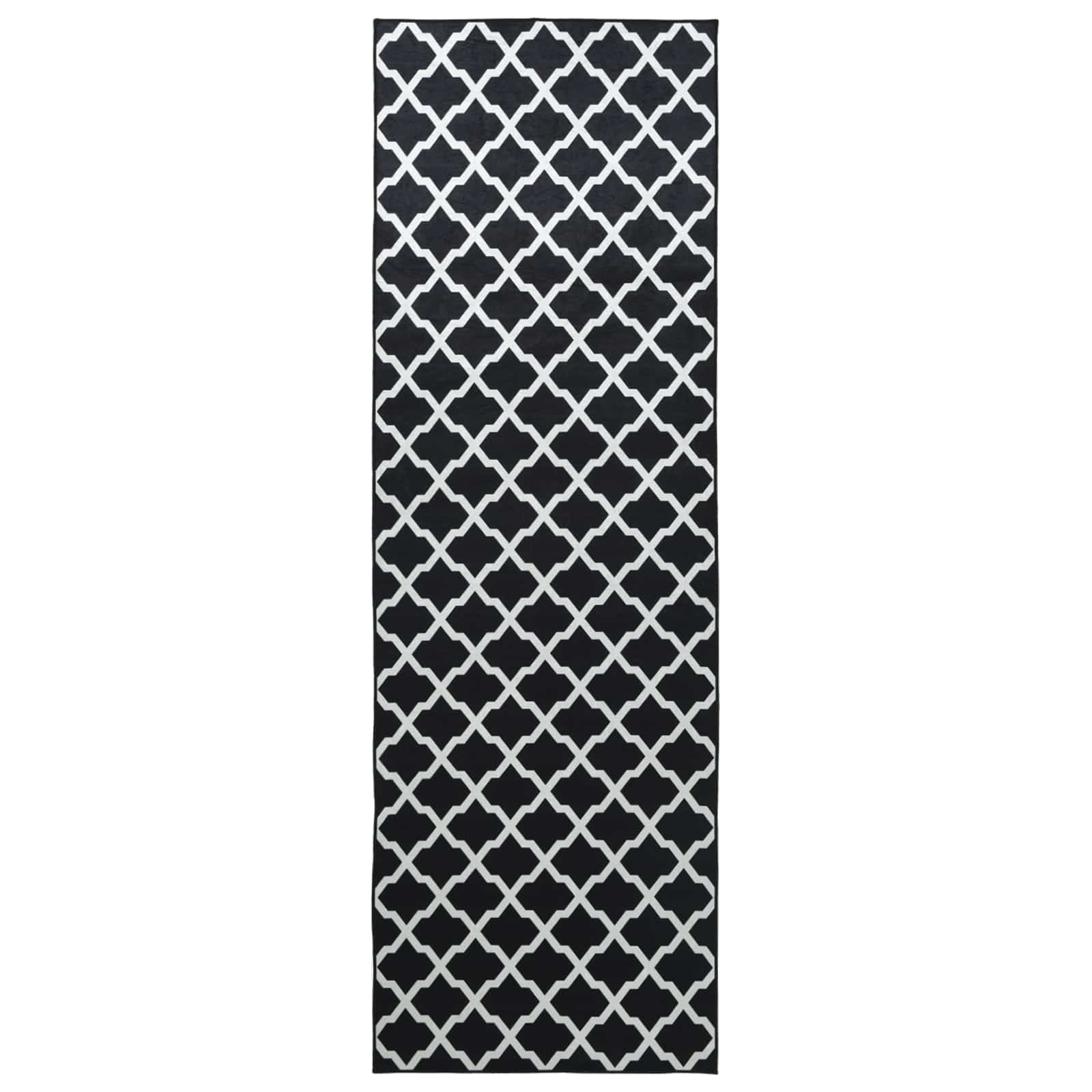 Χαλί Runner LESAKA Μαύρο και λευκό 100 x 150 cm