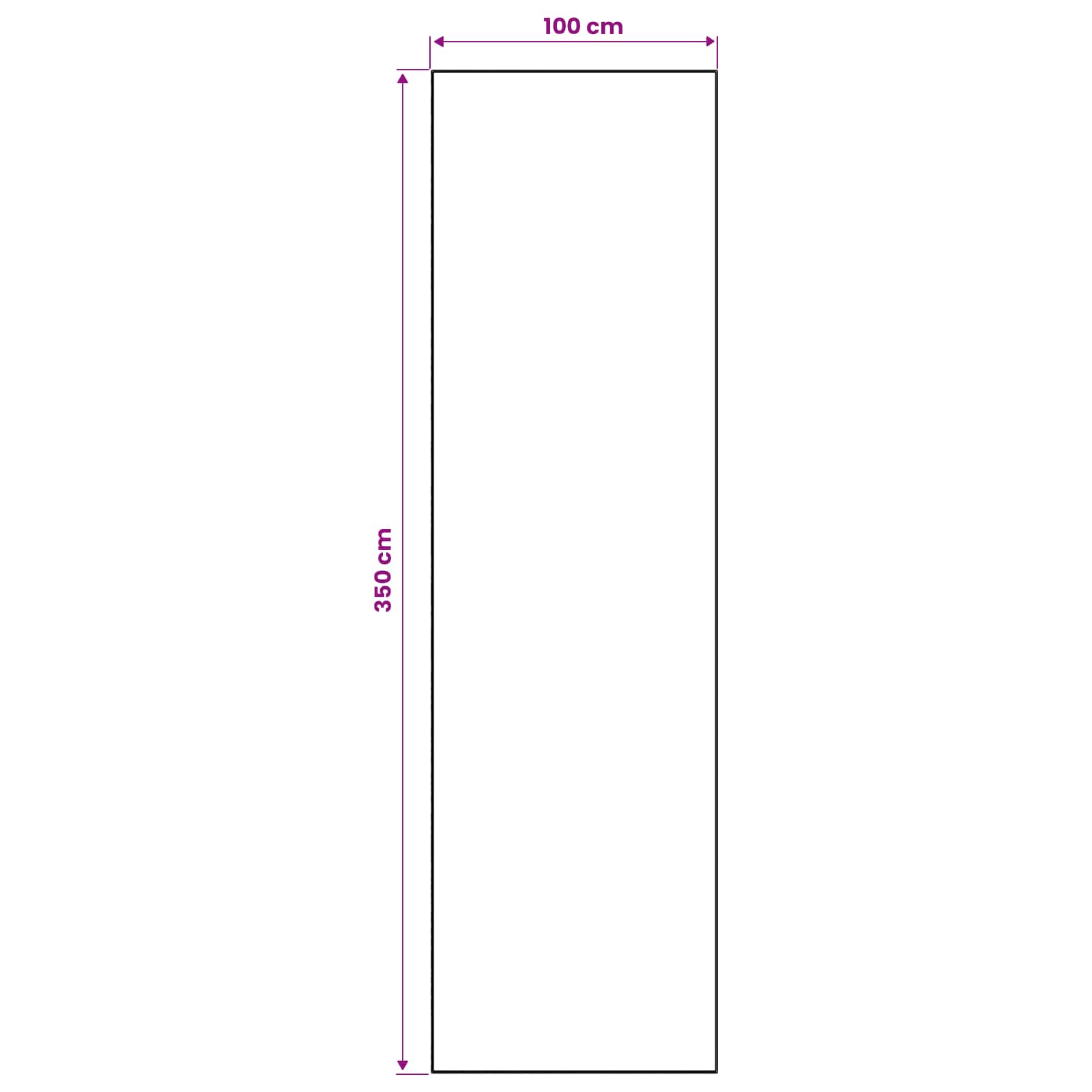 Χαλί Runner LESAKA Μαύρο και λευκό 100 x 350 εκ.