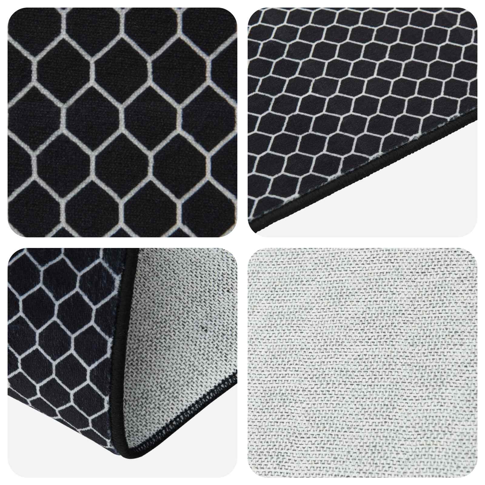 Χαλί Runner ORIZ 1150 gsm Μαύρο δίχτυ σχέδιο
