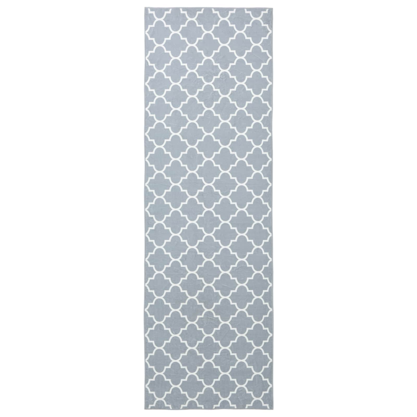 Χαλί Runner ORIZ 1150 gsm Γκρι και Λευκό - Pakobazaar