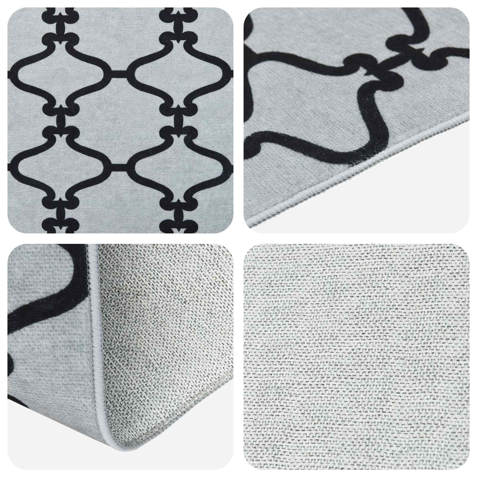 Χαλί Runner ORIZ 1150 gsm Μαύρο δίχτυ σχέδιο - Pakobazaar
