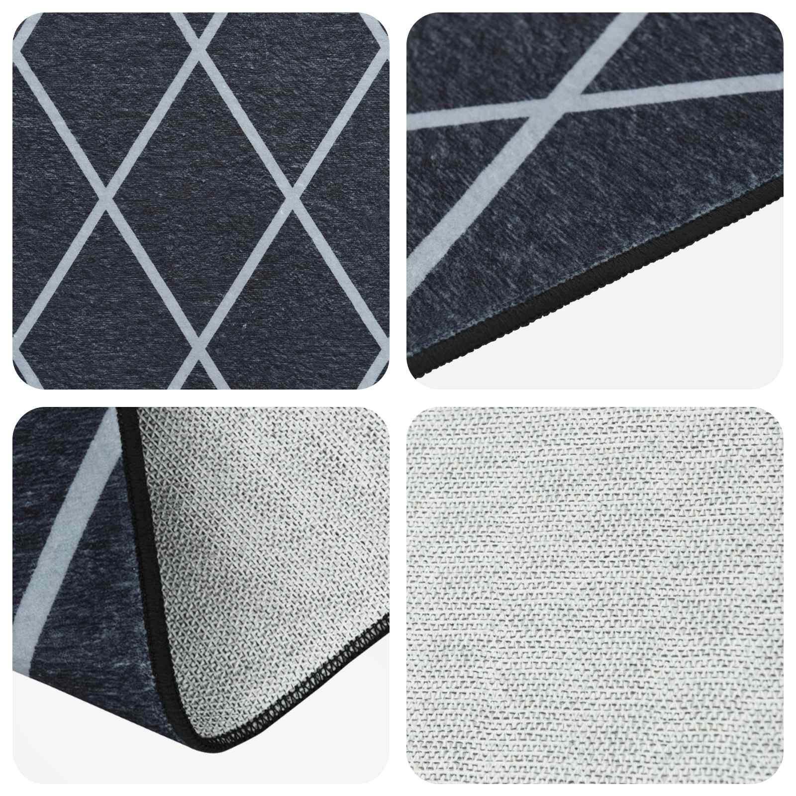 Χαλί Runner ORIZ 1150 gsm Μαύρο δίχτυ σχέδιο